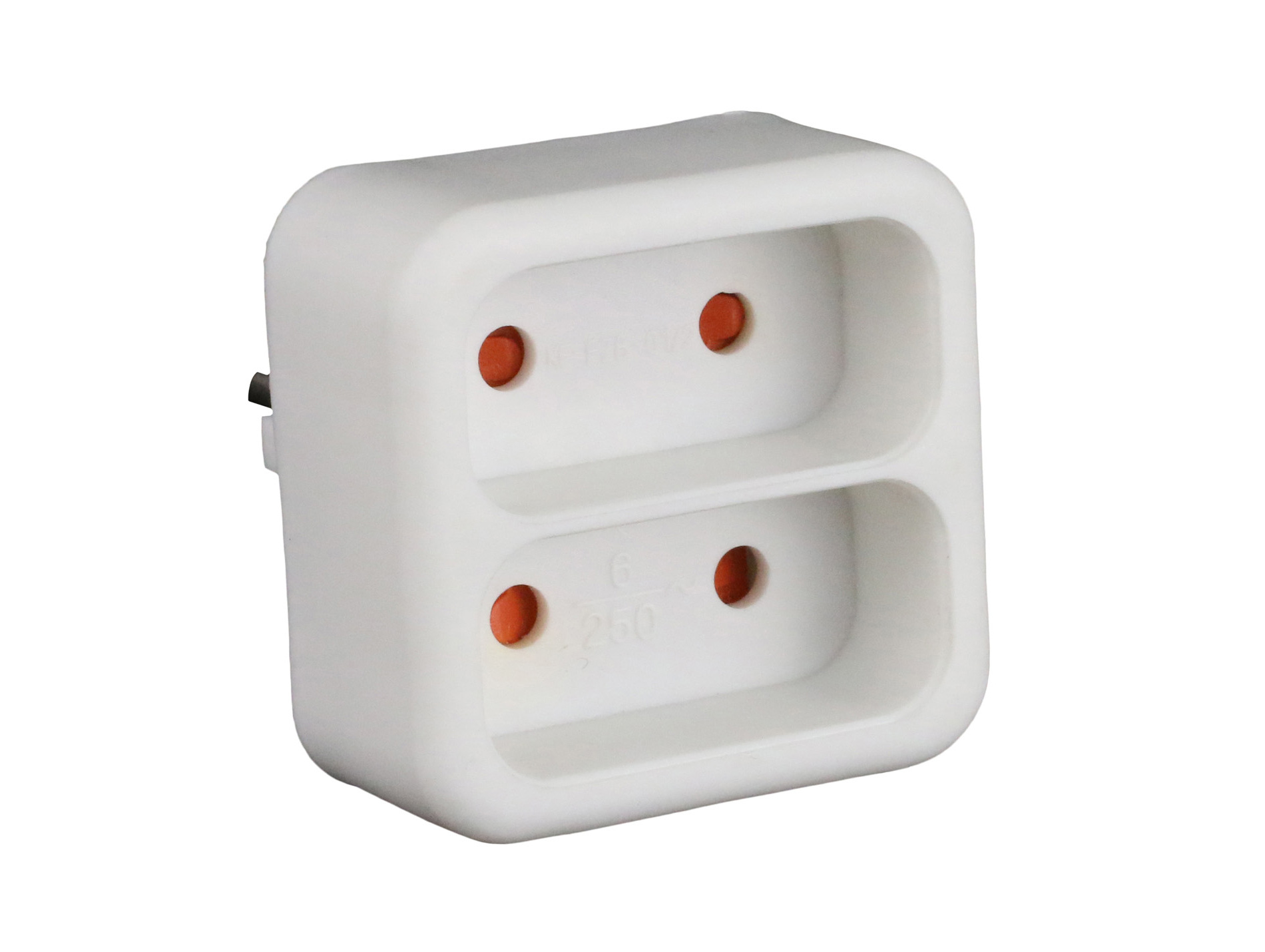 Prise Biplite 6A façade blanc