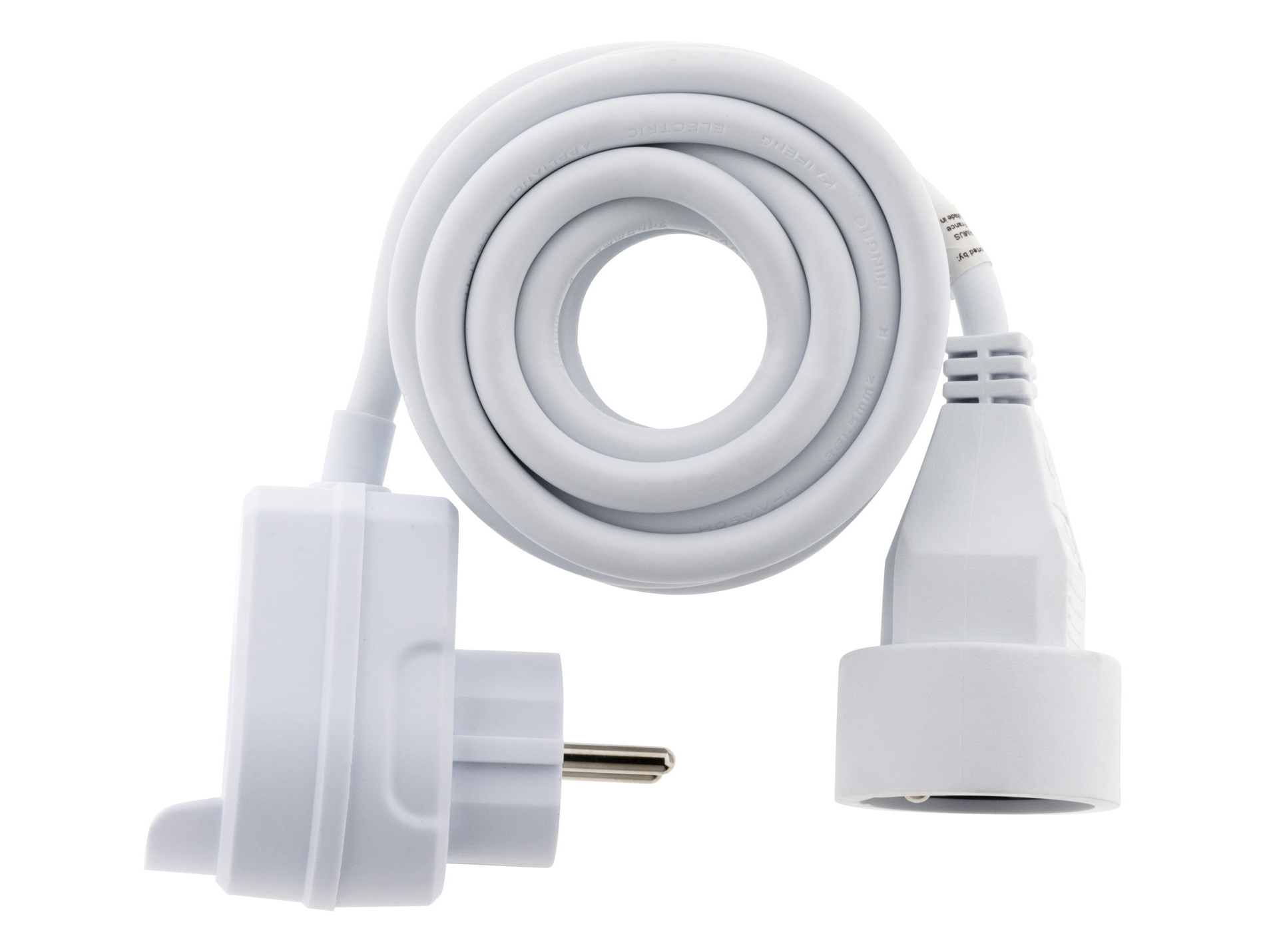 Prolongateur H05VV-F blanc 3m Gigogne