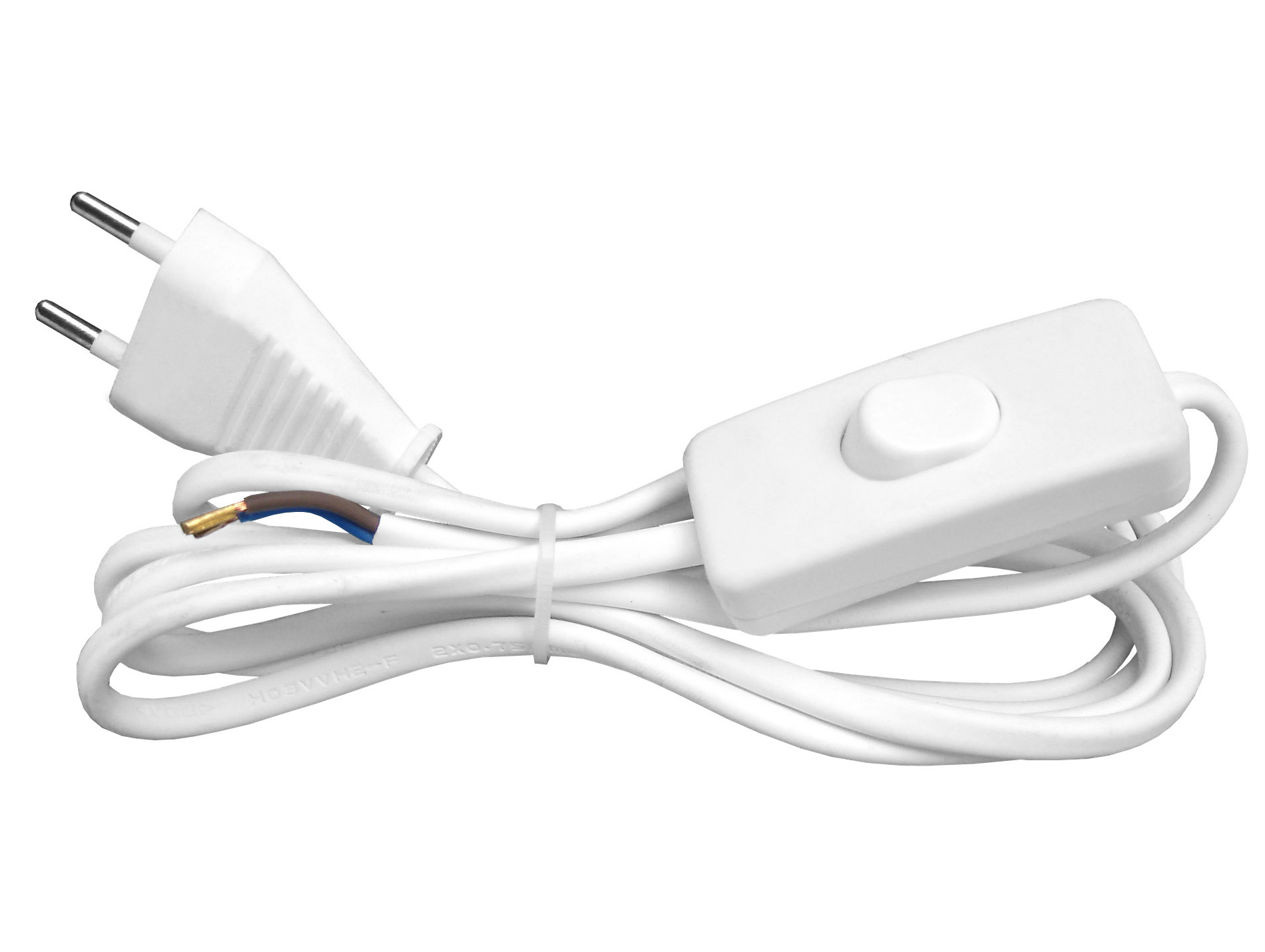 Câble avec interrupteur pour luminaire 1.5m blanc