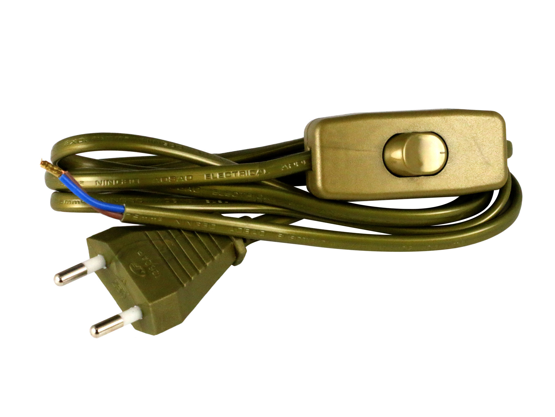 Câble avec interrupteur pour luminaire 1.5m or