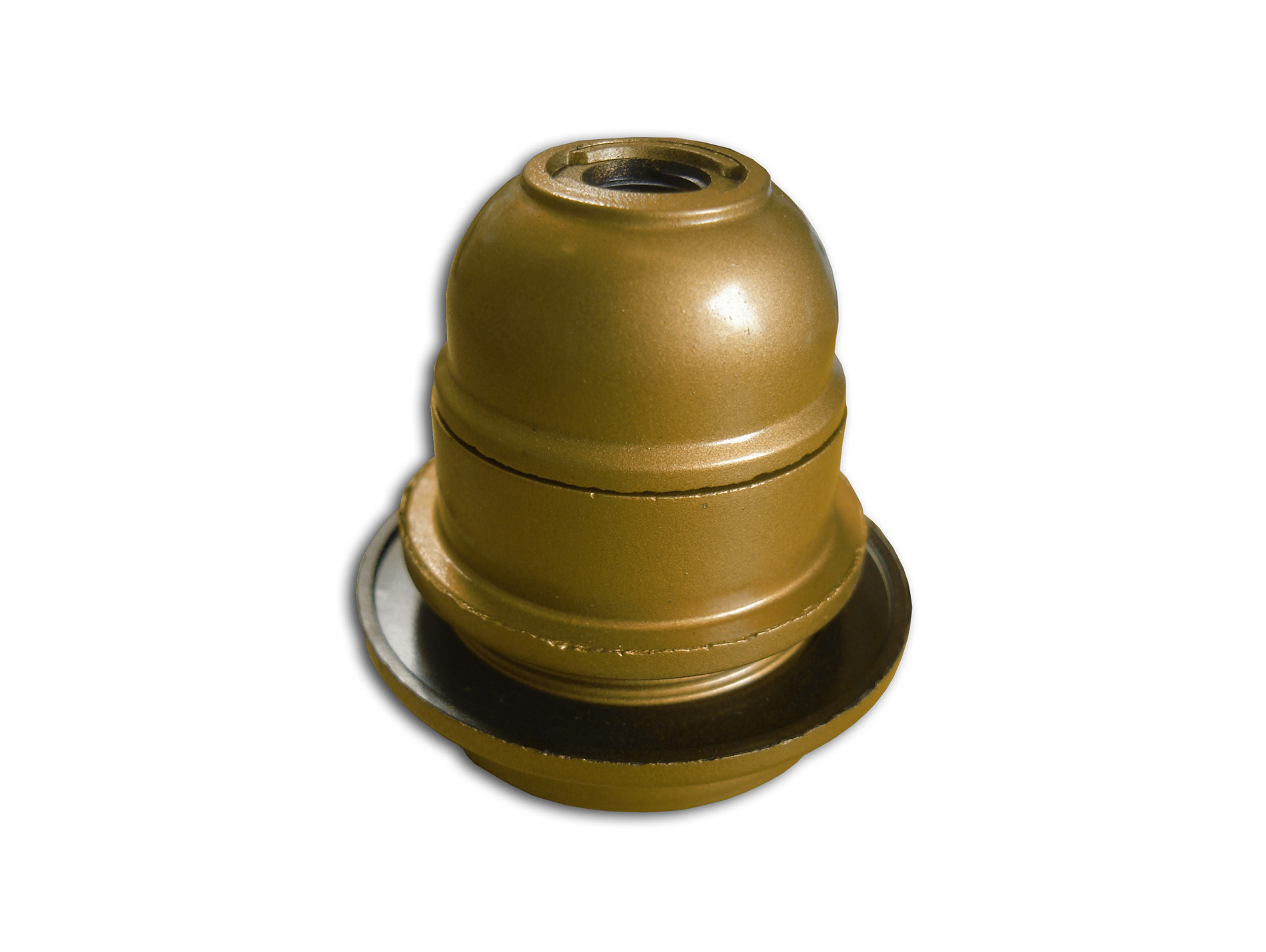Douille E27 thermoplastique simple bague or