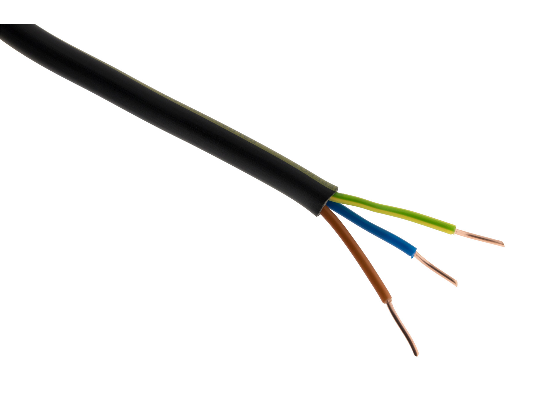 Câble électrique U1000 R02V 3G2.5 10m noir