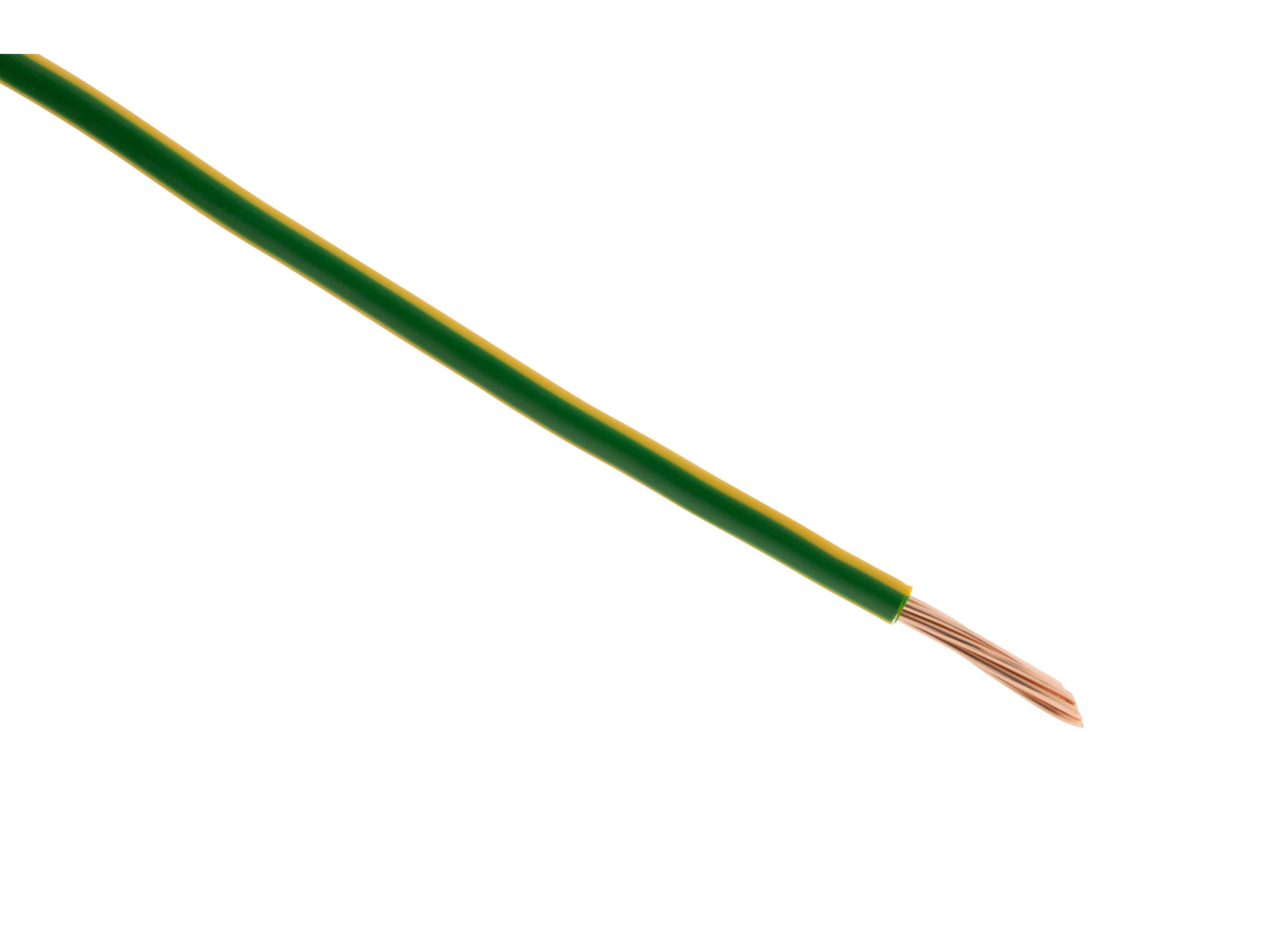 Fil électrique H07VR 10mm² jaune/vert - au mètre