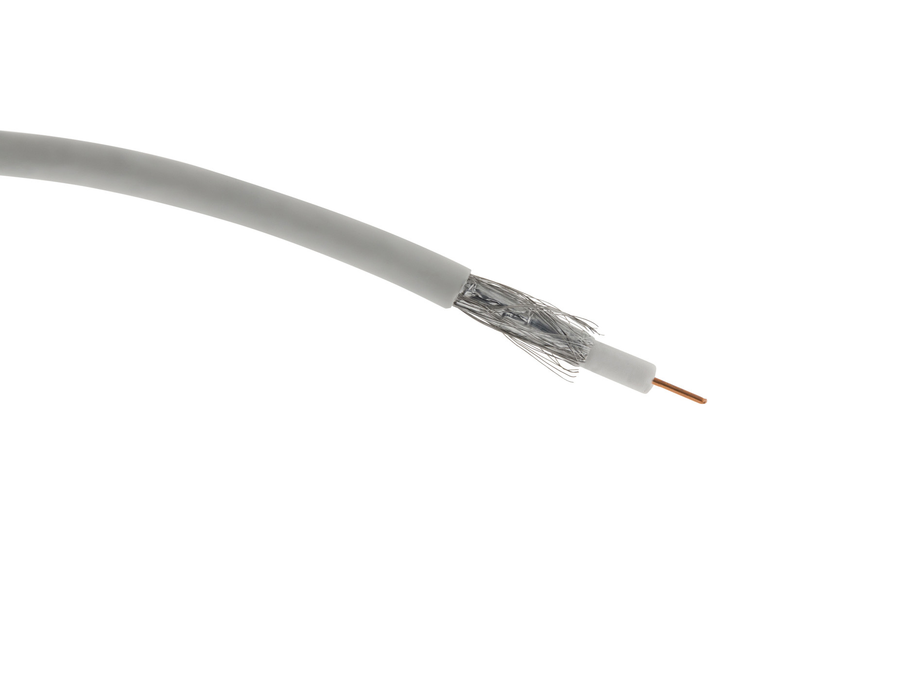 Câble coaxial TV/SAT 21 VATCA Ph blanc 25m