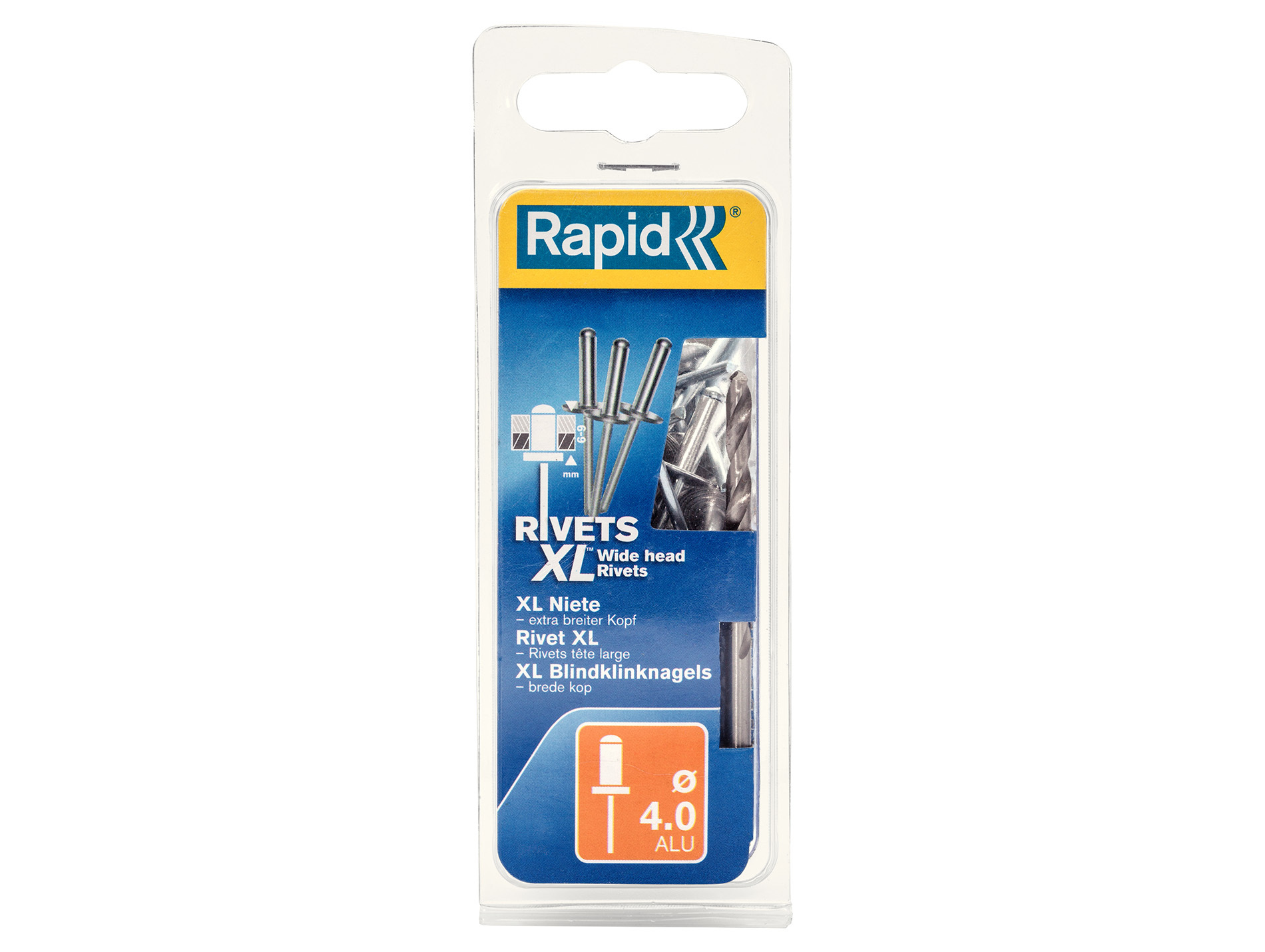 Rivets XL Ø4 L10mm x50 + forêt