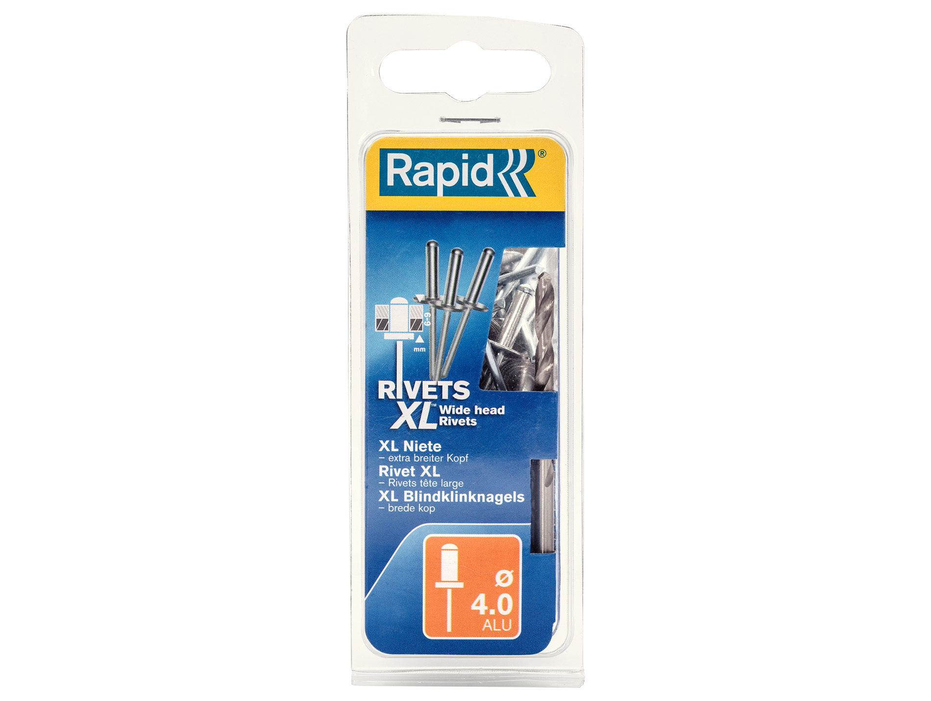 Rivets XL Ø4 L18mm x40 + forêt