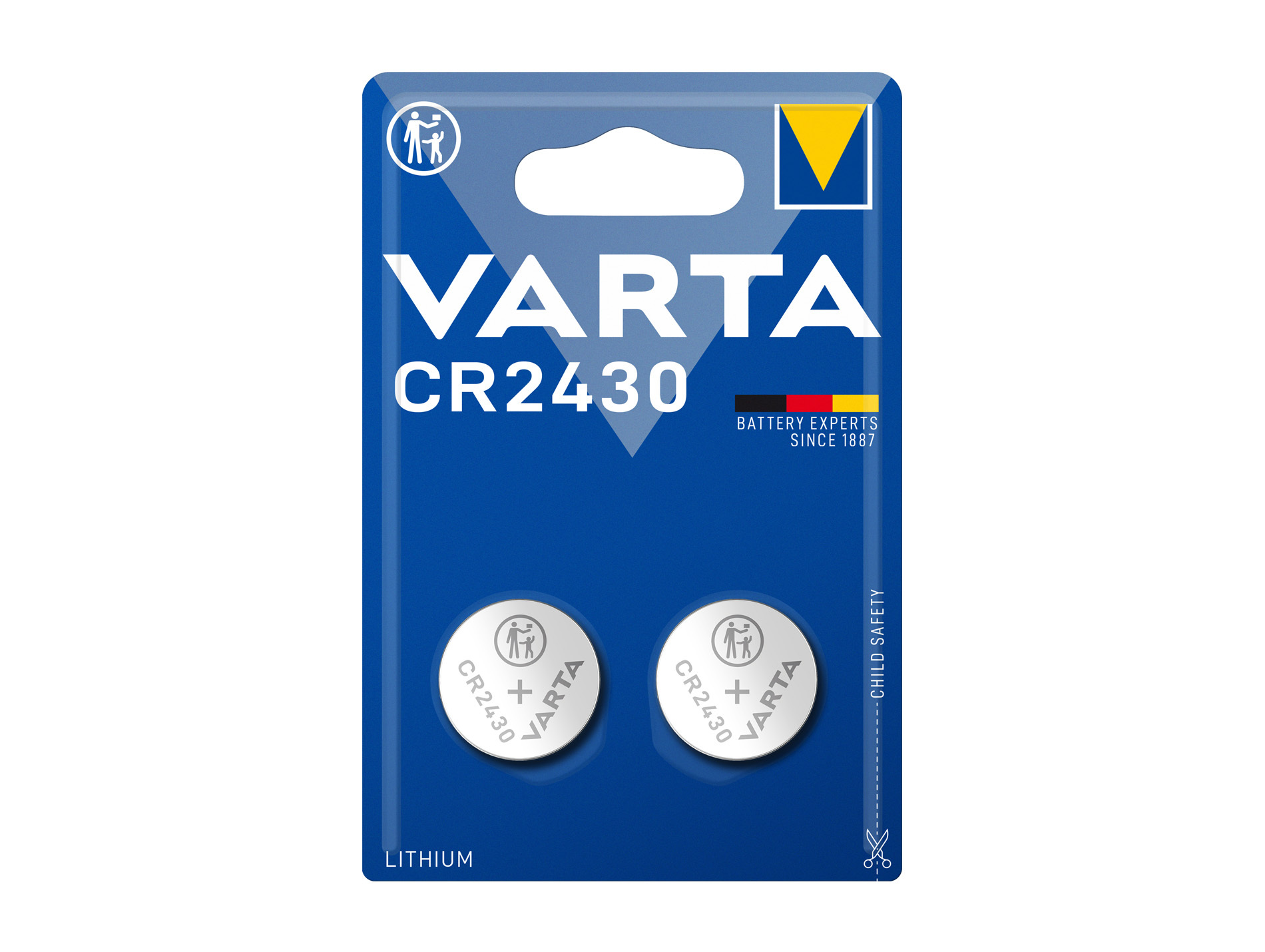 2 Piles bouton Lithium CR 2430 VARTA