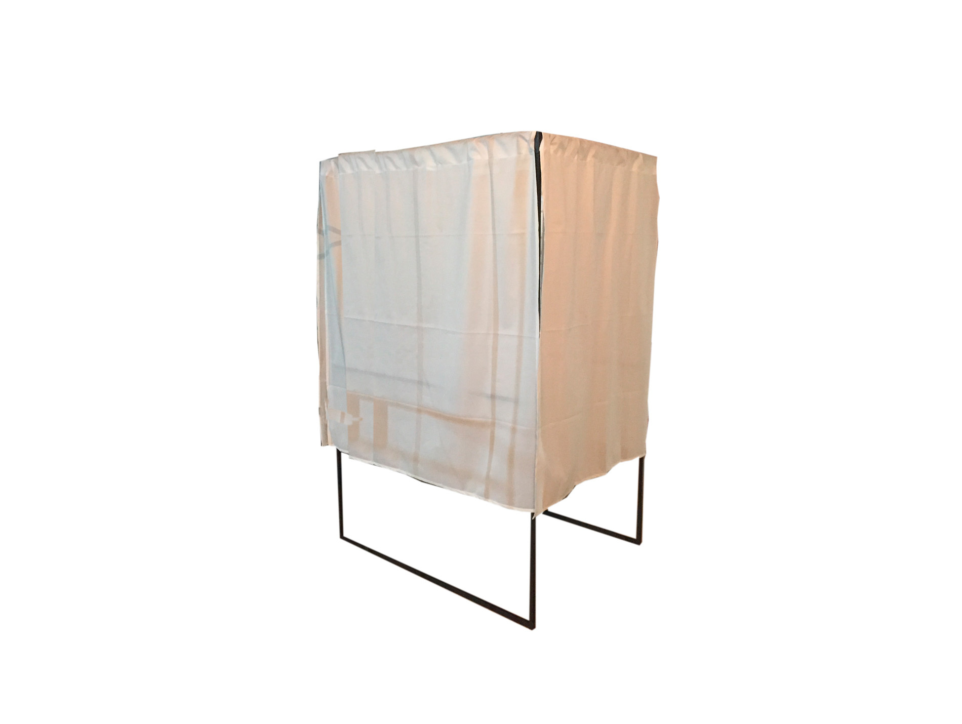 Isoloir PMR 100x130 rideau ignifuge H.2m