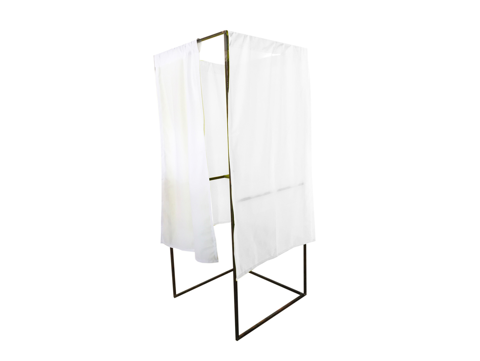 Isoloir 80x80 avec rideau ignifuge H.2m