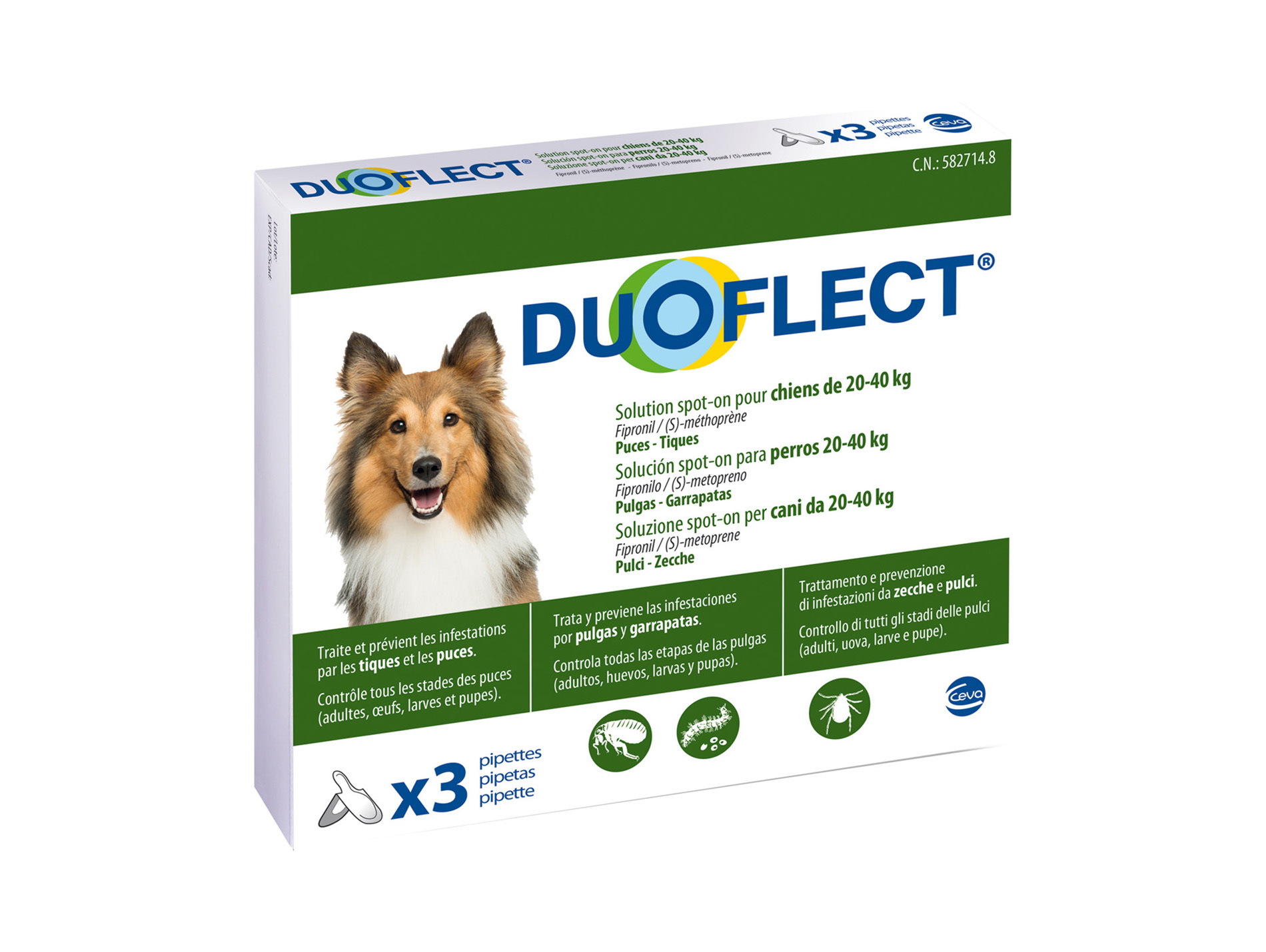 Duoflect chien 20-40kg 3 pipettes