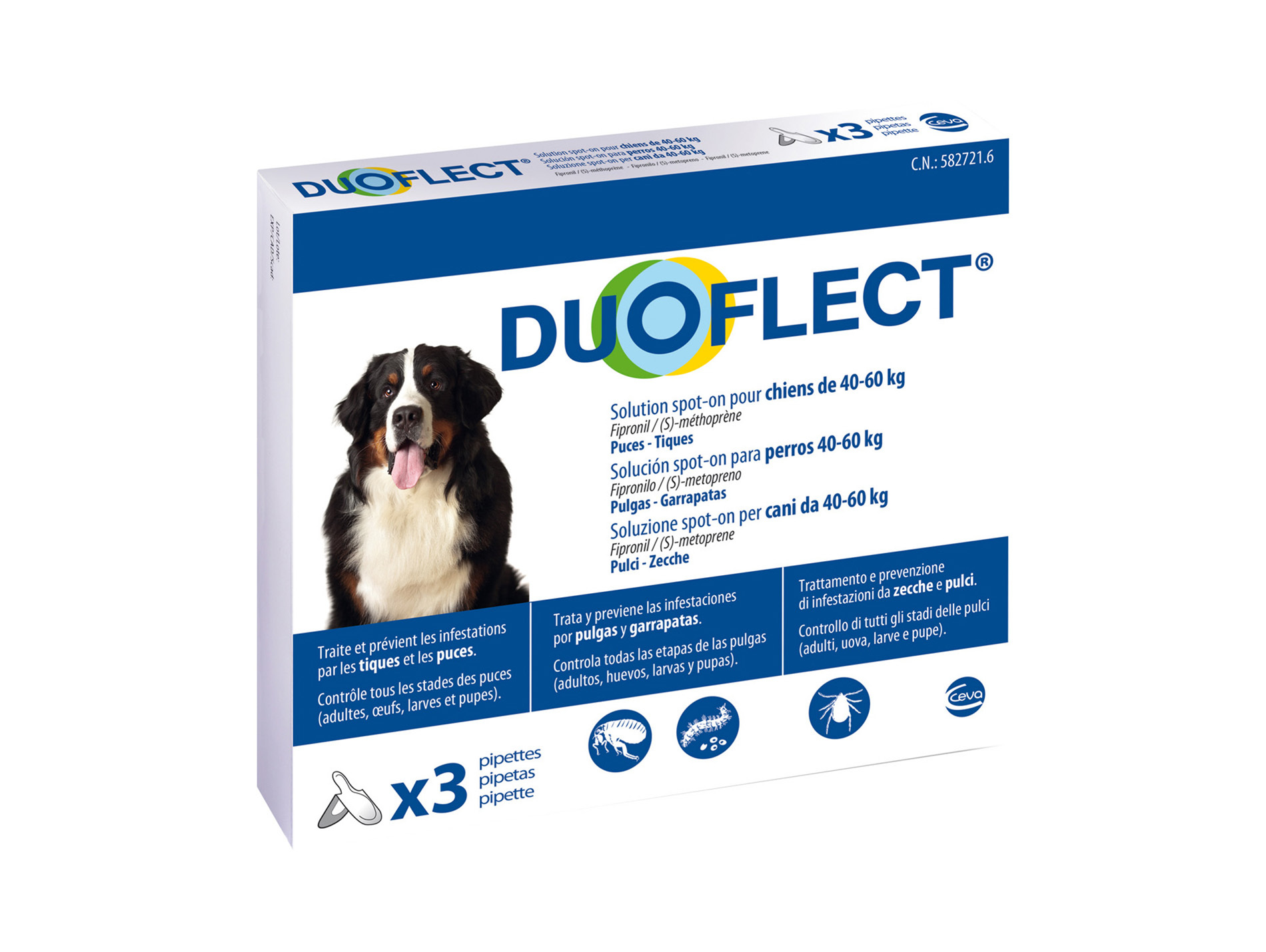 Duoflect chien 40-60kg 3 pipettes