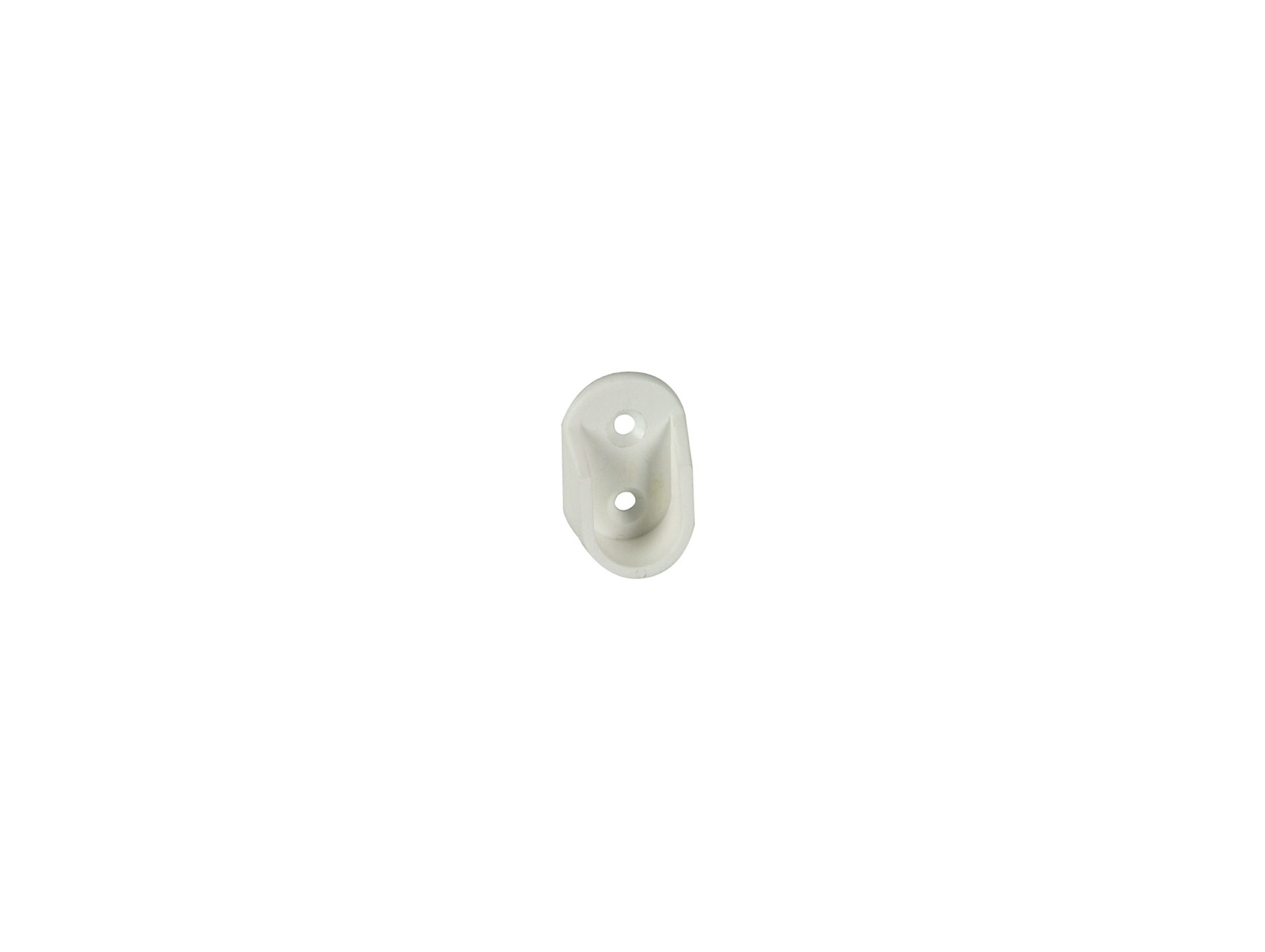 Support d'extrémité ouvert pour tube ø19mm plastique blanc x2
