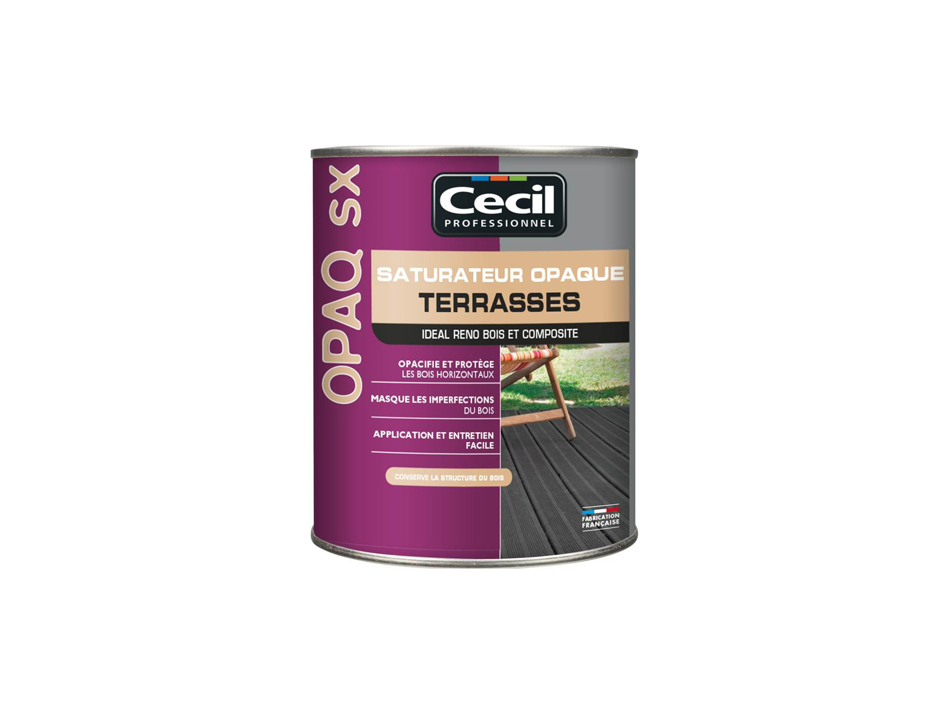 Saturateur terrasse CECILPRO Opaq SX teck 1L