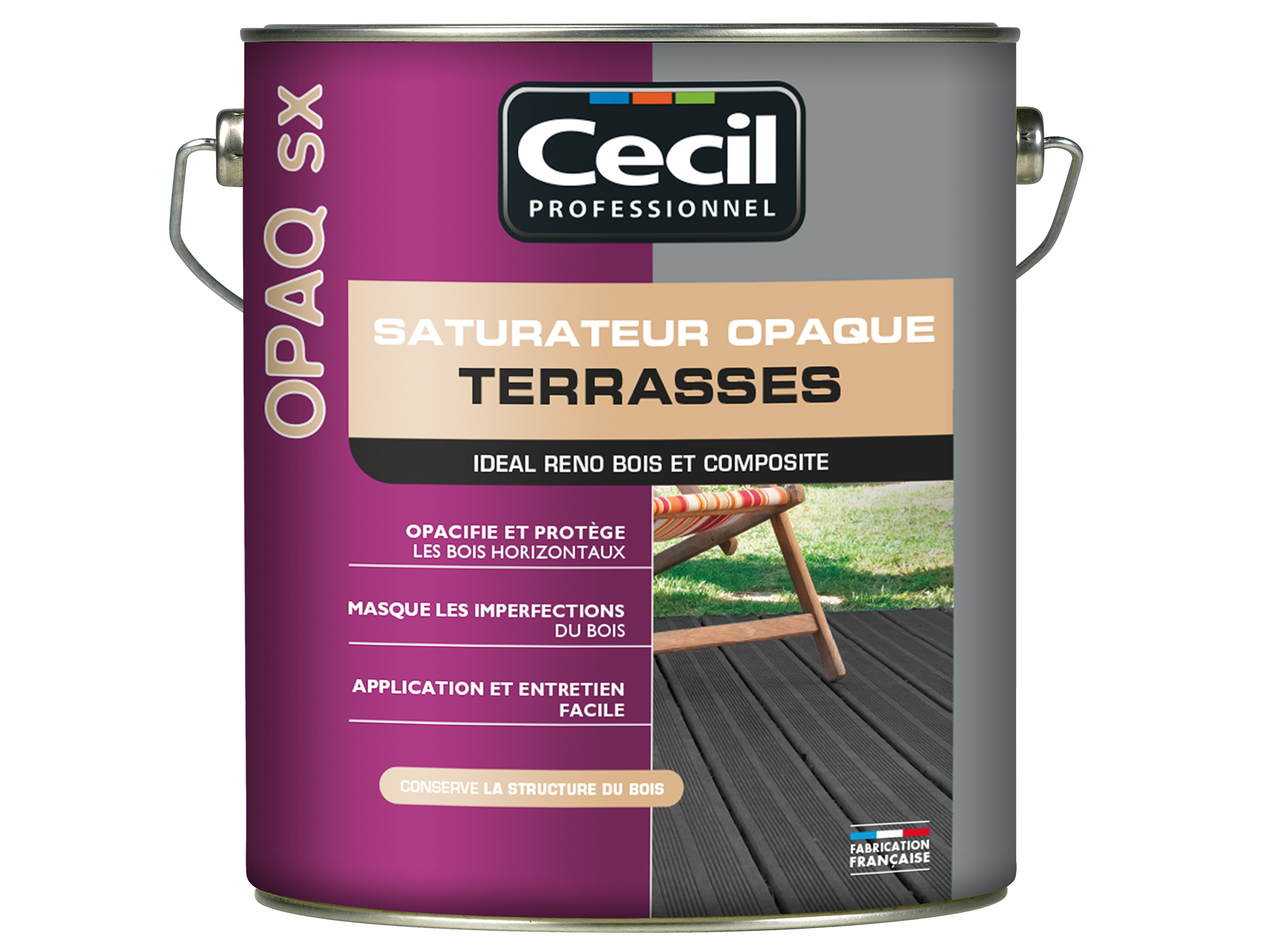 Saturateur terrasse CECILPRO Opaq SX anthracite 1L