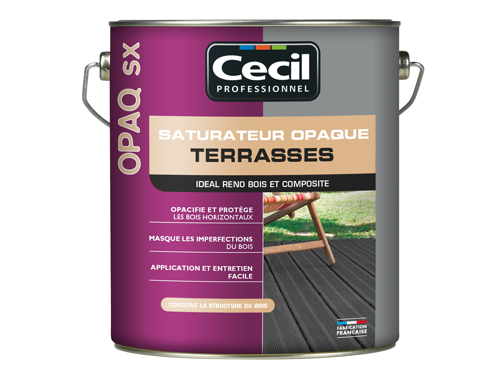 Saturateur terrasse CECILPRO Opaq SX anthracite 5L