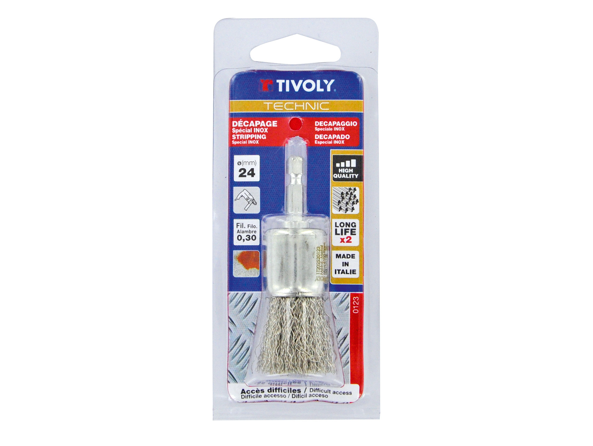 Brosse pinceau Technic inox TIVOLY Ø24