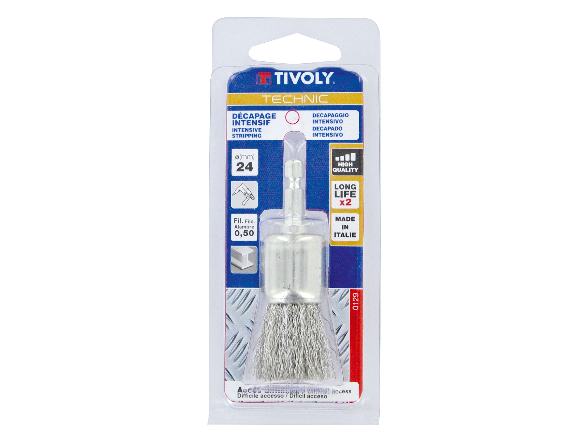 Brosse pinceau Technic acier TIVOLY Ø24