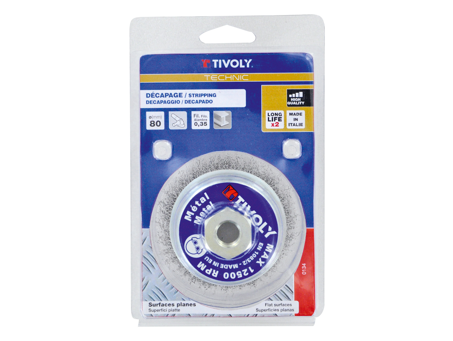 Brosse coupe Technic pour métal TIVOLY Ø80