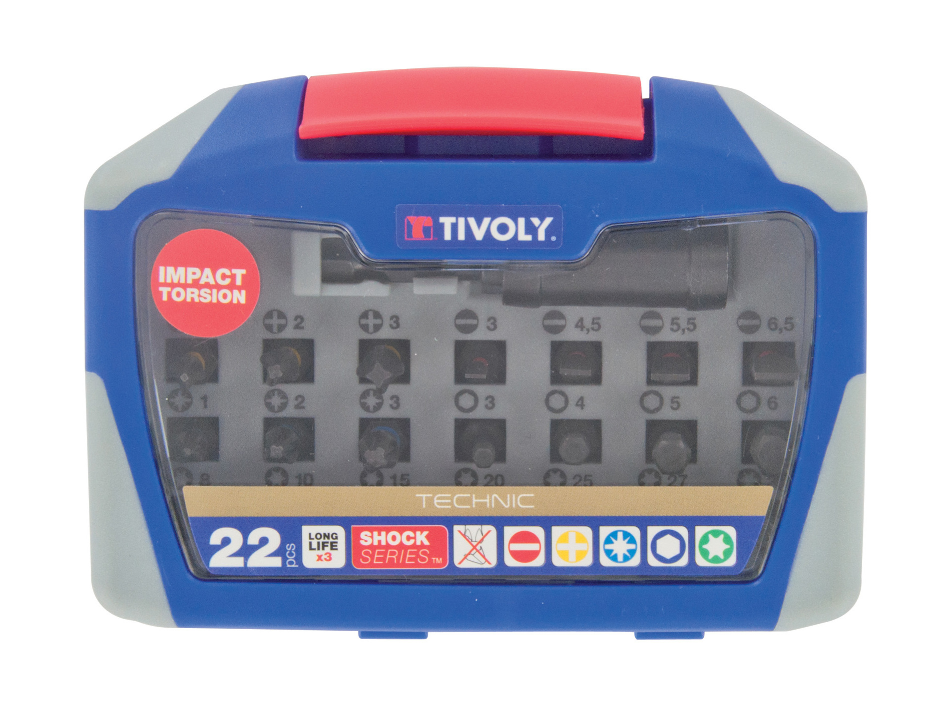 Coffret embouts de vissage Torsion Shock Series 22 pièces