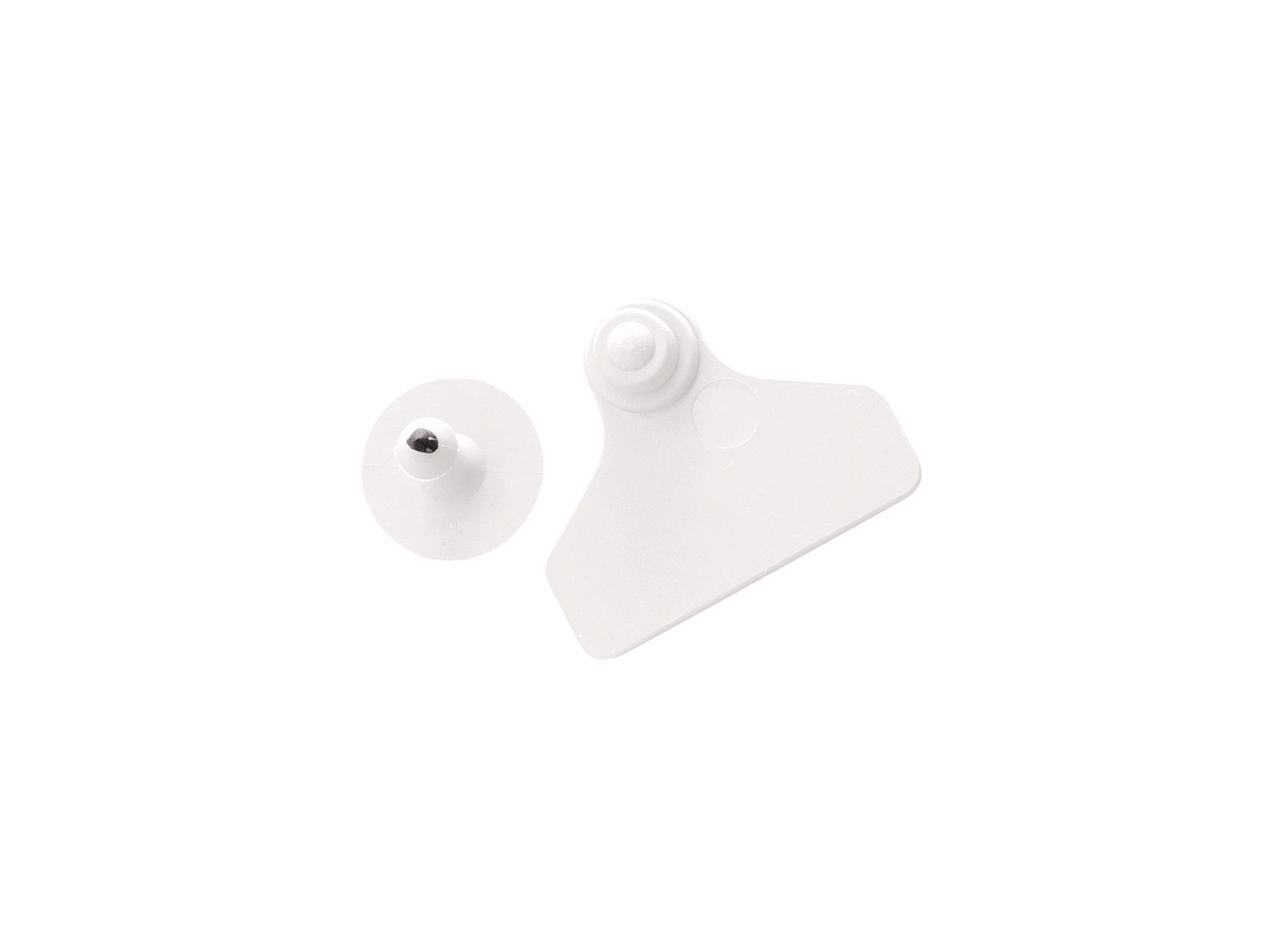 Boucle marquage UKAL flex large + bouton 45x55mm blanc x20