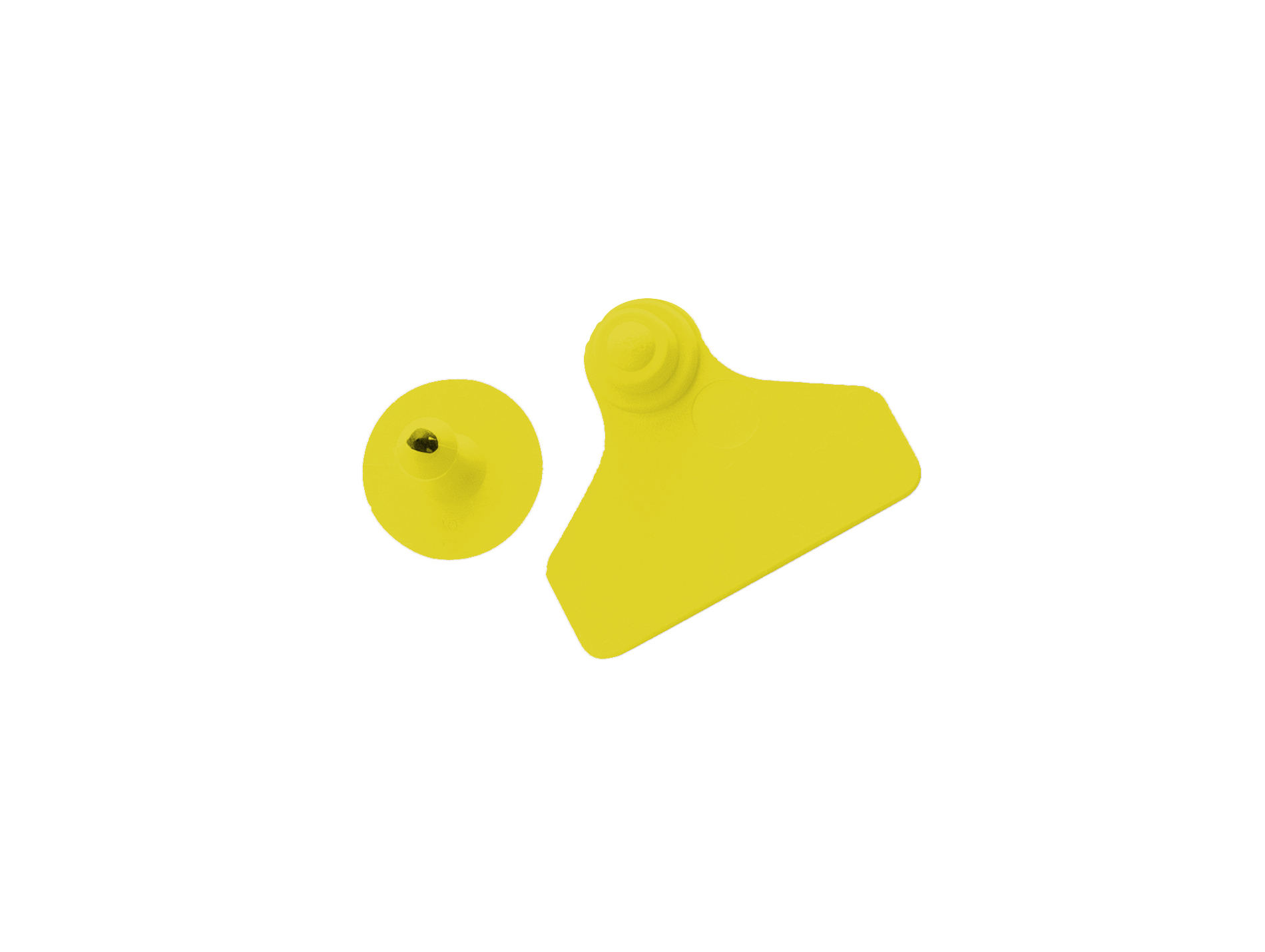 Boucle marquage UKAL flex large + bouton 45x55mm jaune x20