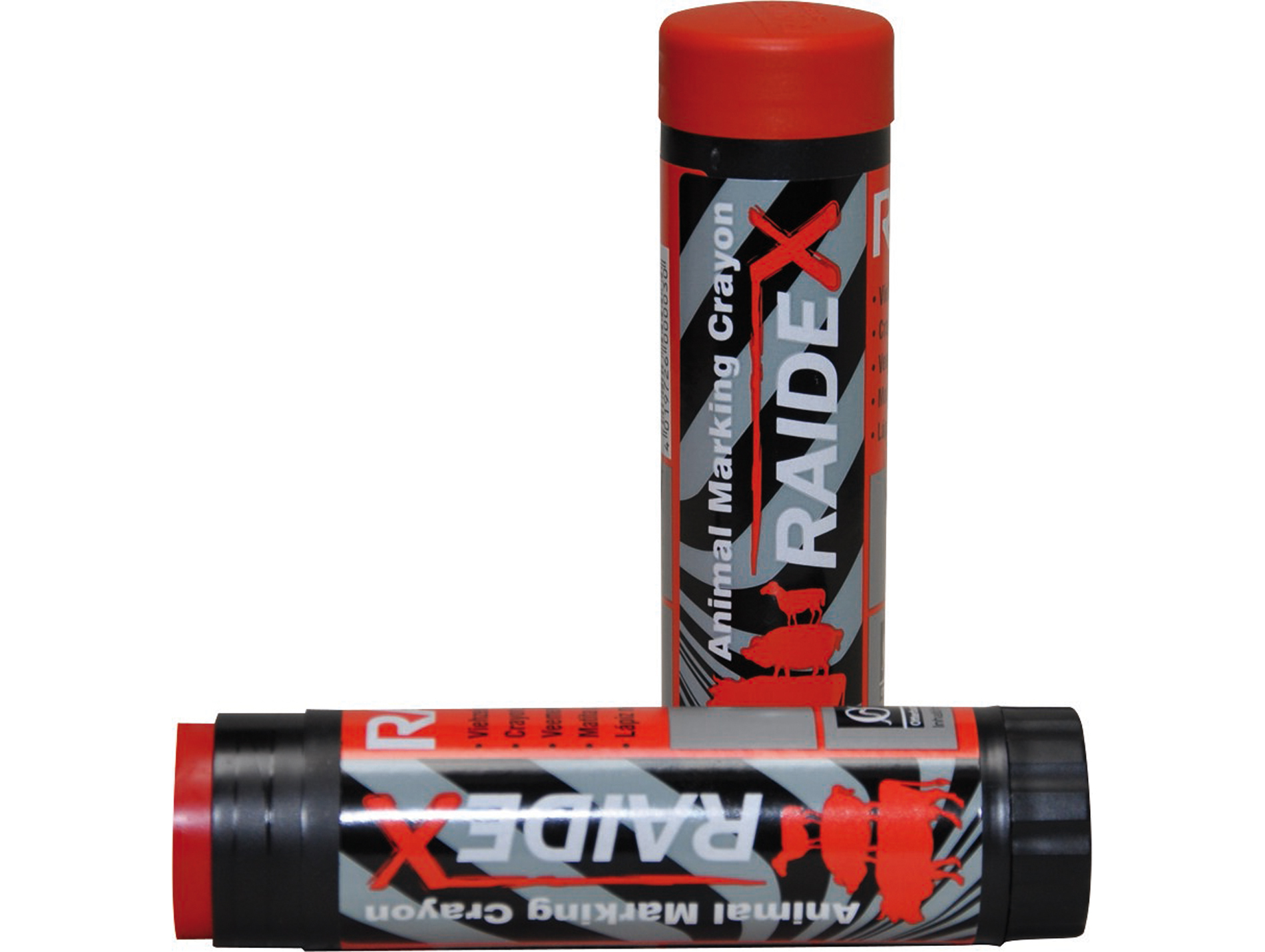 Crayon à marquer RAIDEX étui plastique rouge boîte de 10