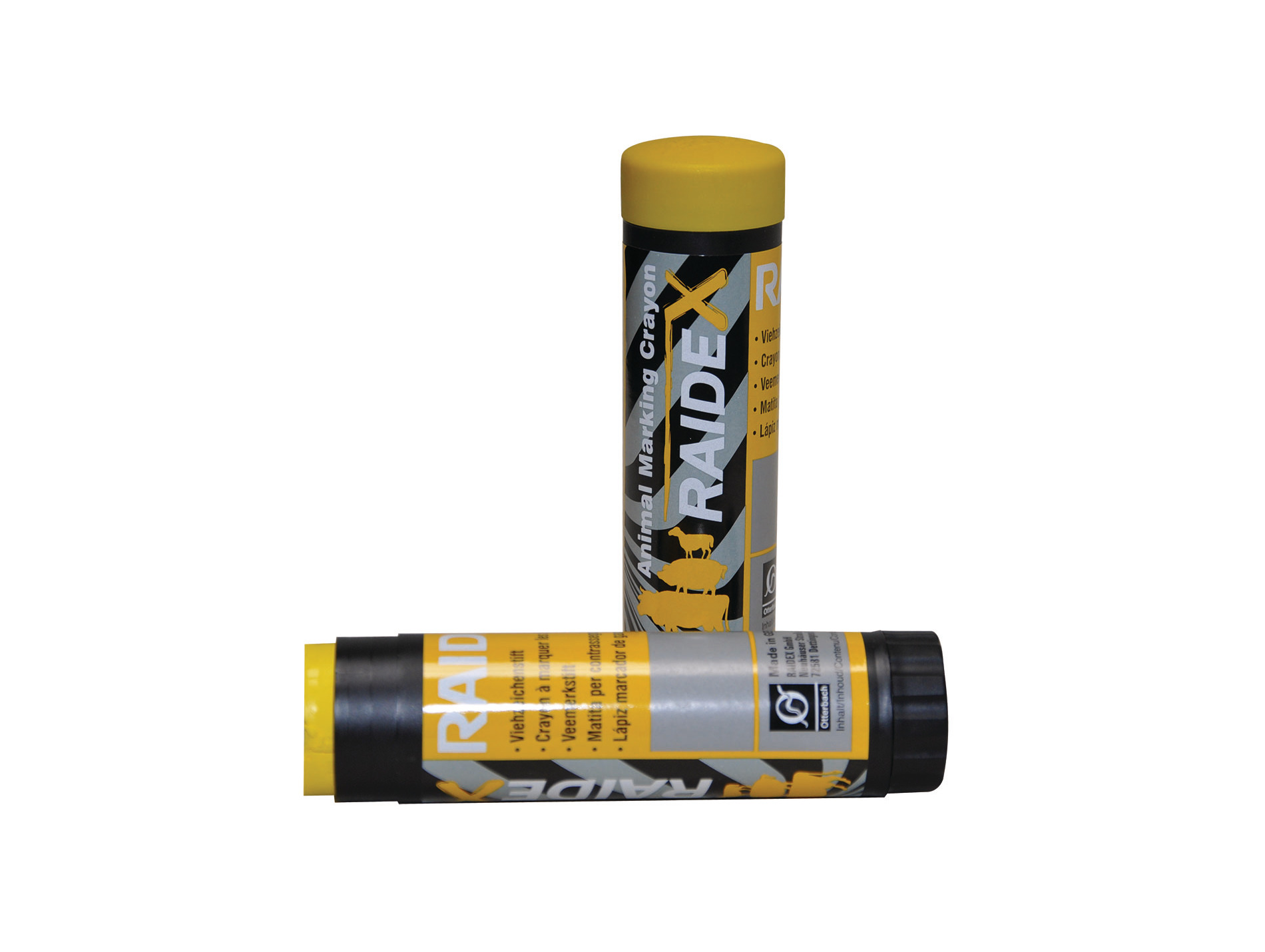 Crayon marqueur RAIDEX jaune x10