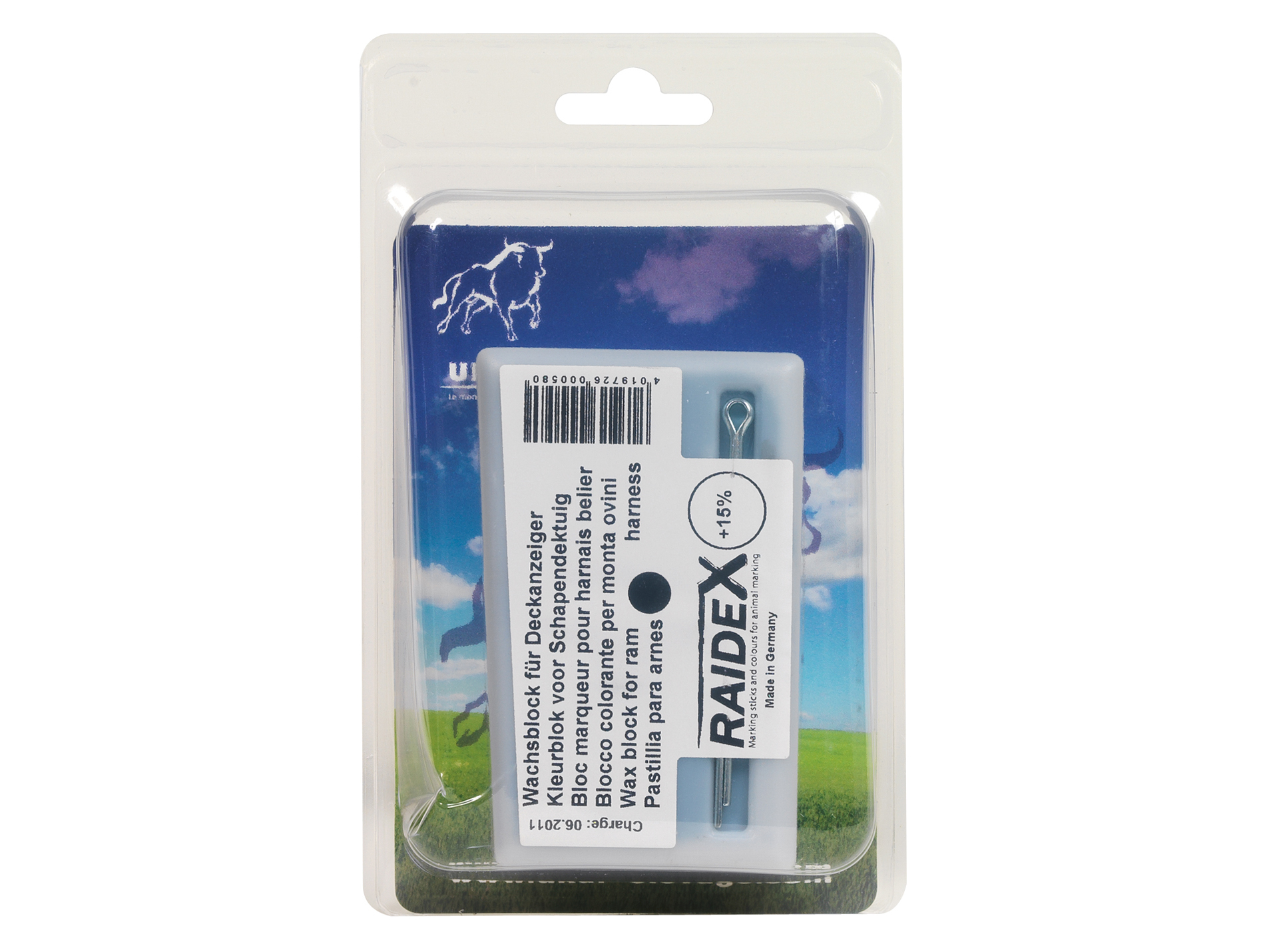 Bloc marqueur pour harnais bleu RAIDEX