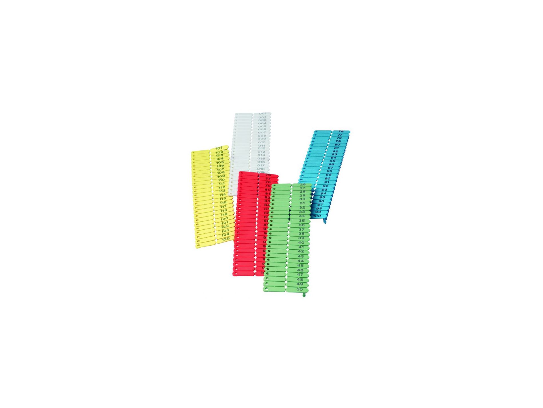 Boucle marquage UKALTAG ovin 1 à 100 30x10mm x100 vert
