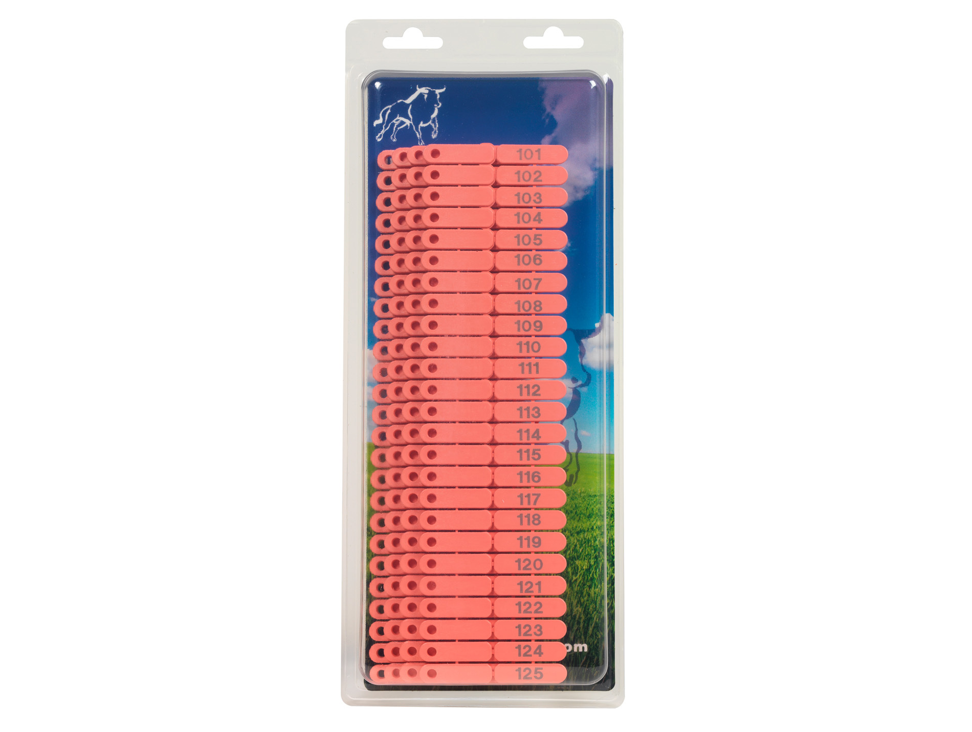 Boucle marquage UKALTAG ovin 101 à 200 30x10mm x100 rouge