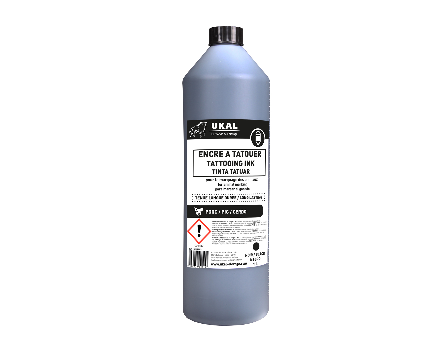 Encre à tatouer RAIDEX 1000ml noire