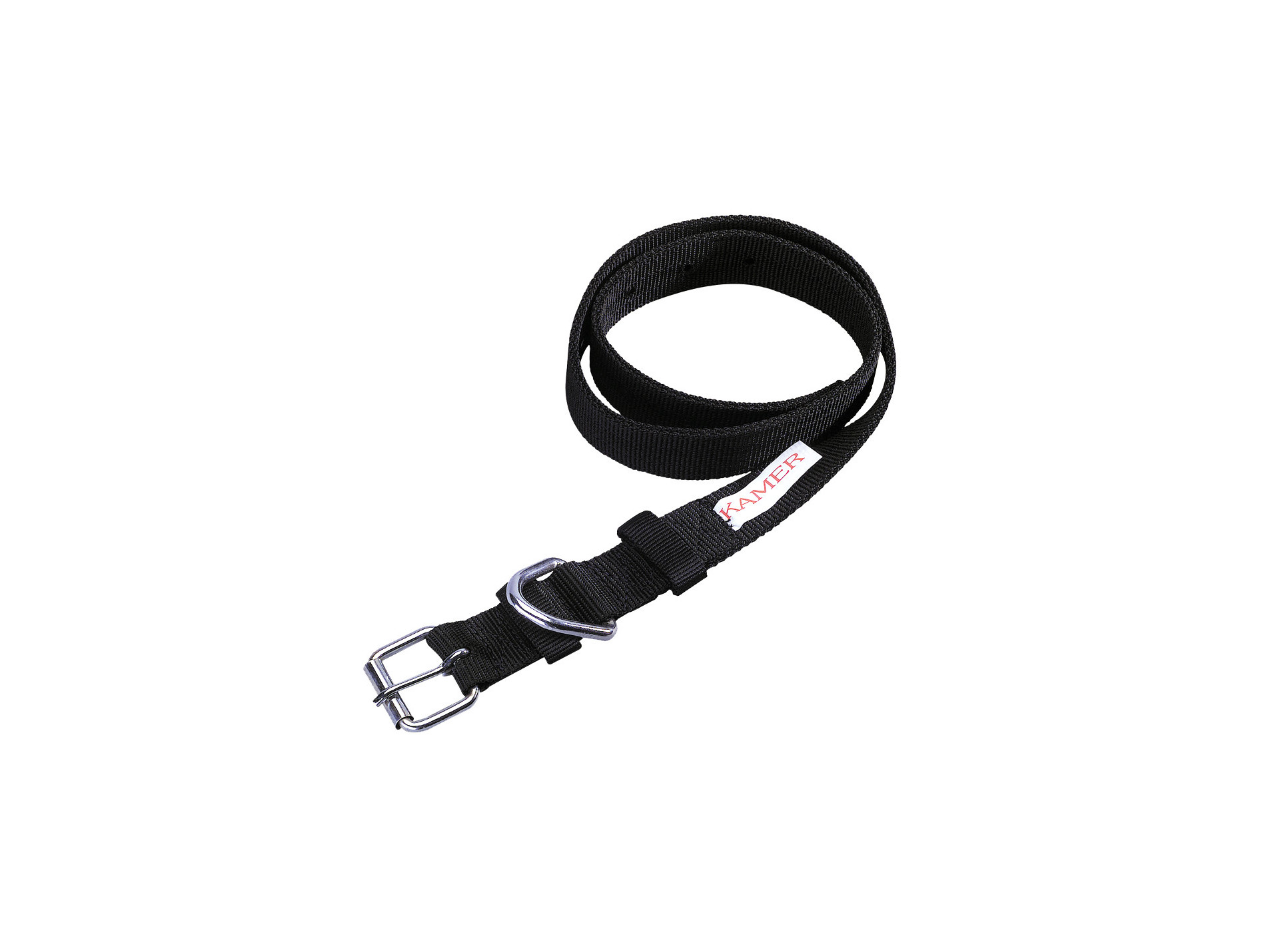 Collier en nylon double 125 x 4 cm noir
