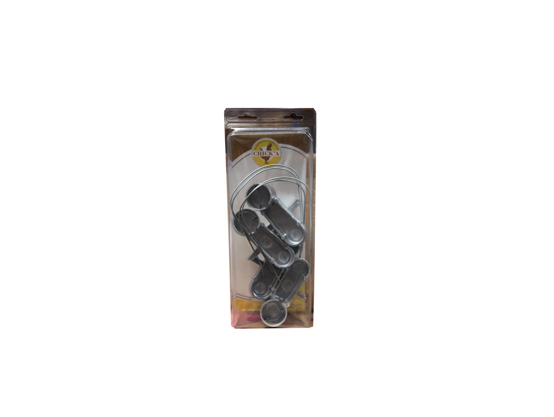 Abreuvoir sabot aluminium porte-bouteille CHICK'A pour lapins x4