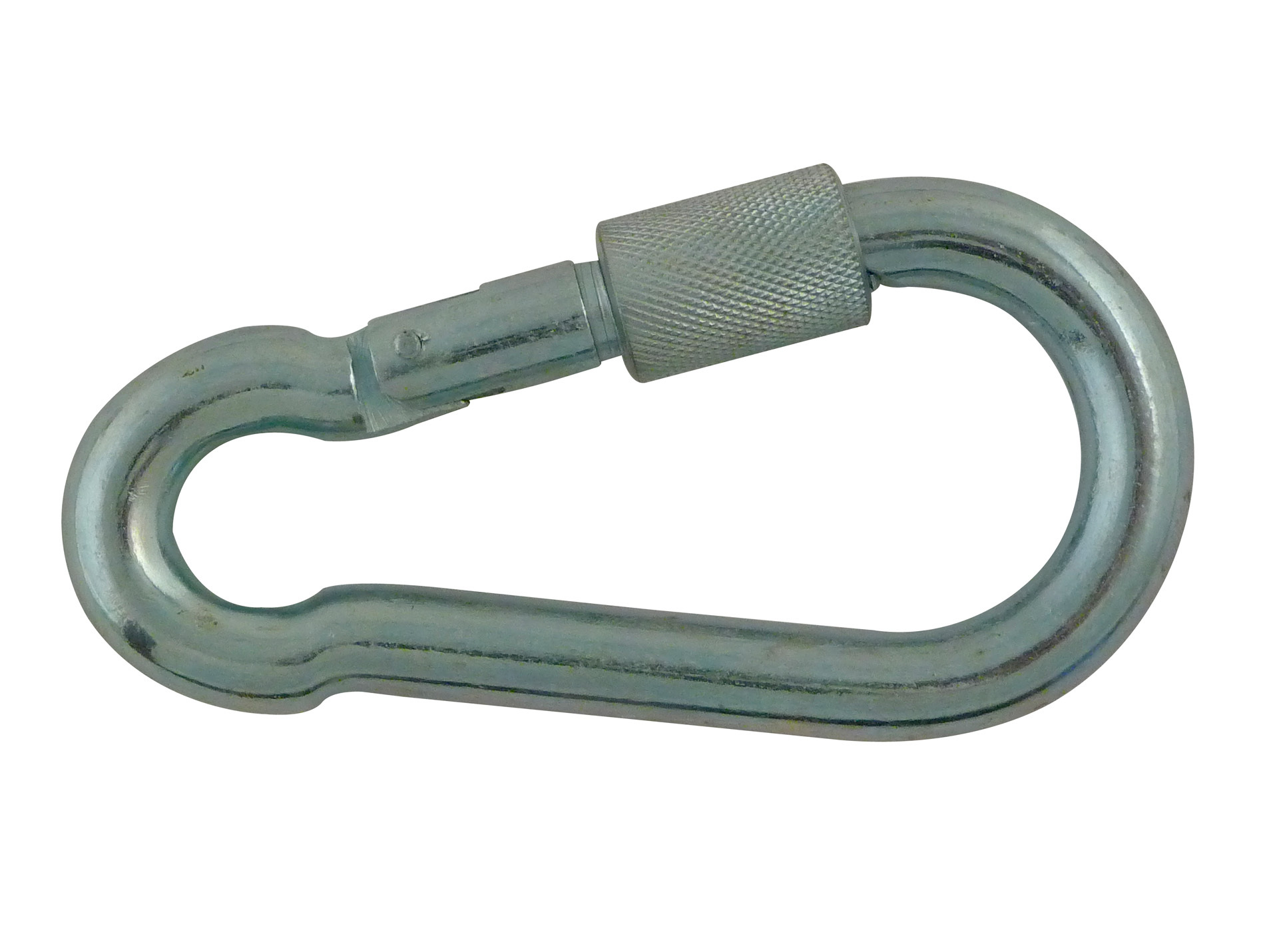 Mousqueton alpin à vis acier zingué ø10mm 100mm