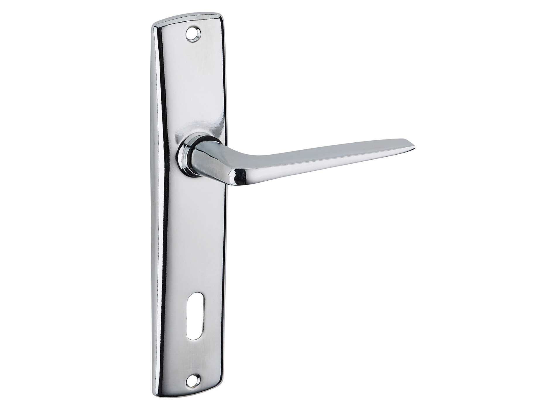 Poignée de porte Ares trou de clé entraxe 165mm chromé