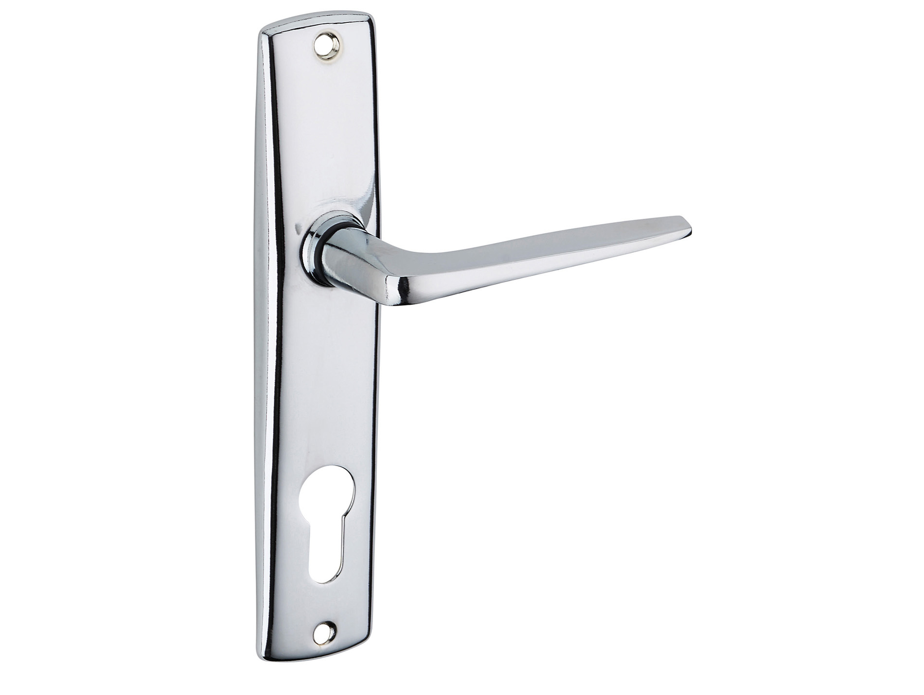 Poignée de porte Ares trou de cylindre entraxe 165mm chromé