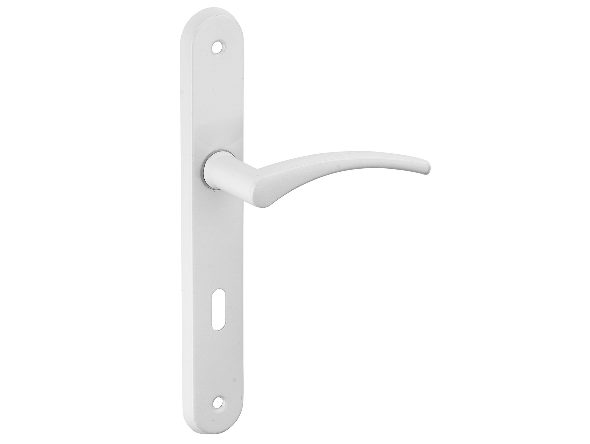 Poignée de porte Hebe blanc trou de clé entraxe 195mm