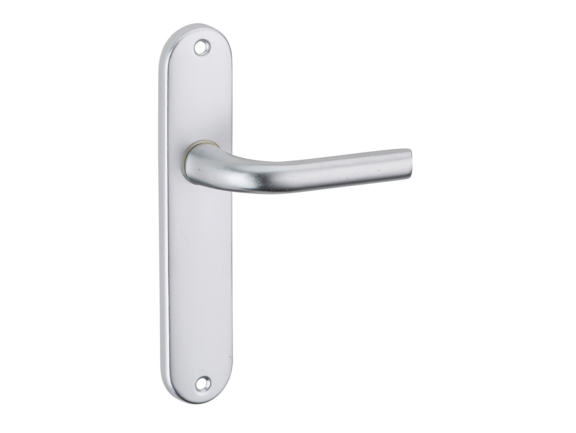 Poignée de porte Leto sans trou entraxe 165mm argent