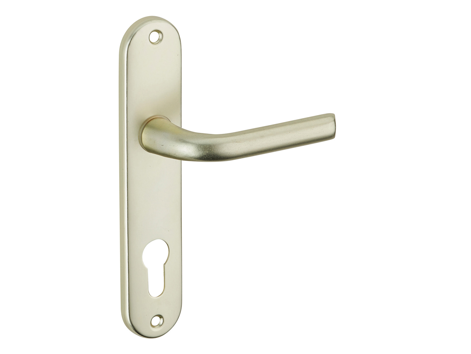 Poignée de porte Leto trou de cylindre entraxe 165mm champagne