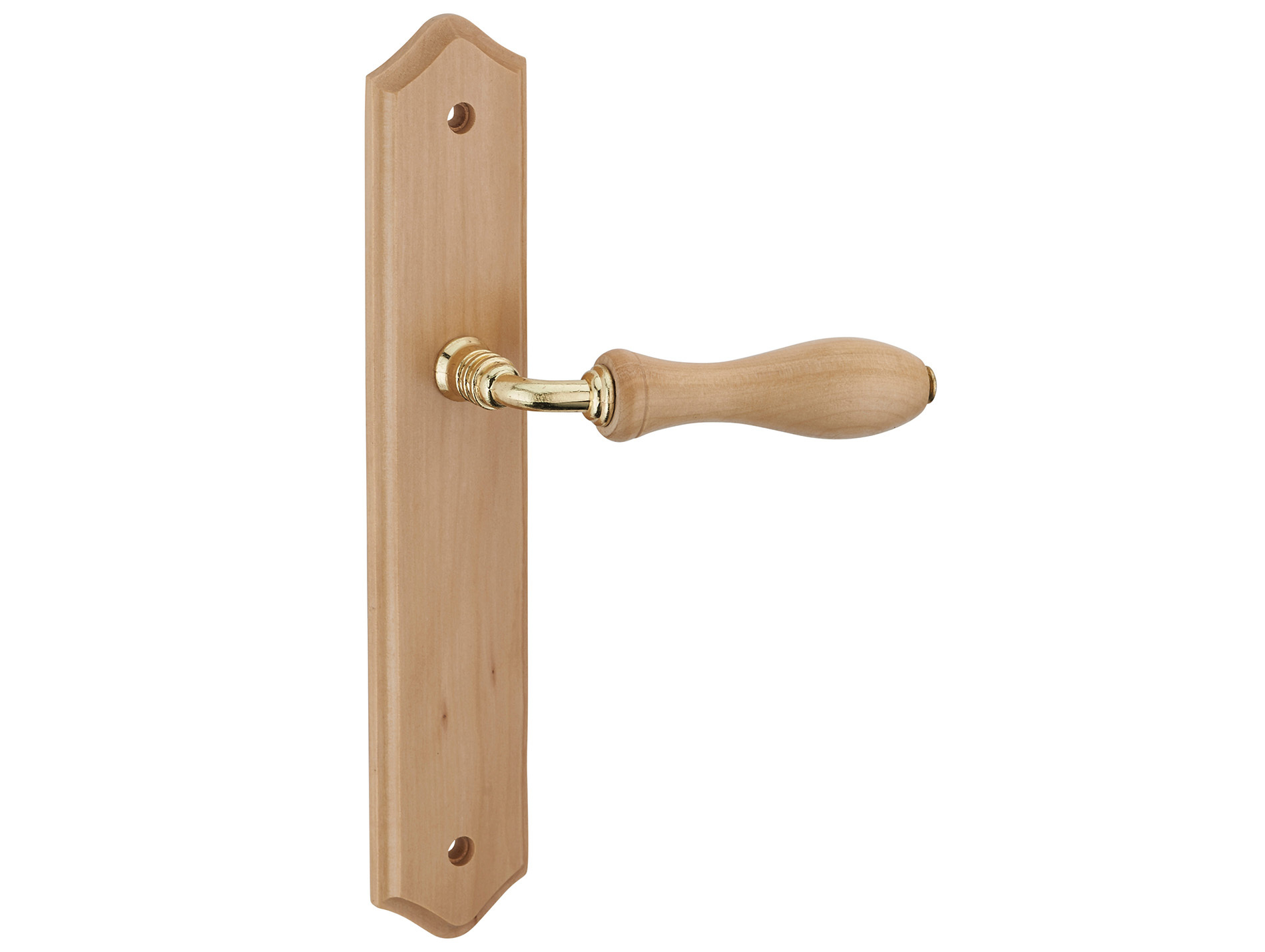Poignée de porte Themis sans trou entraxe 195mm bois naturel