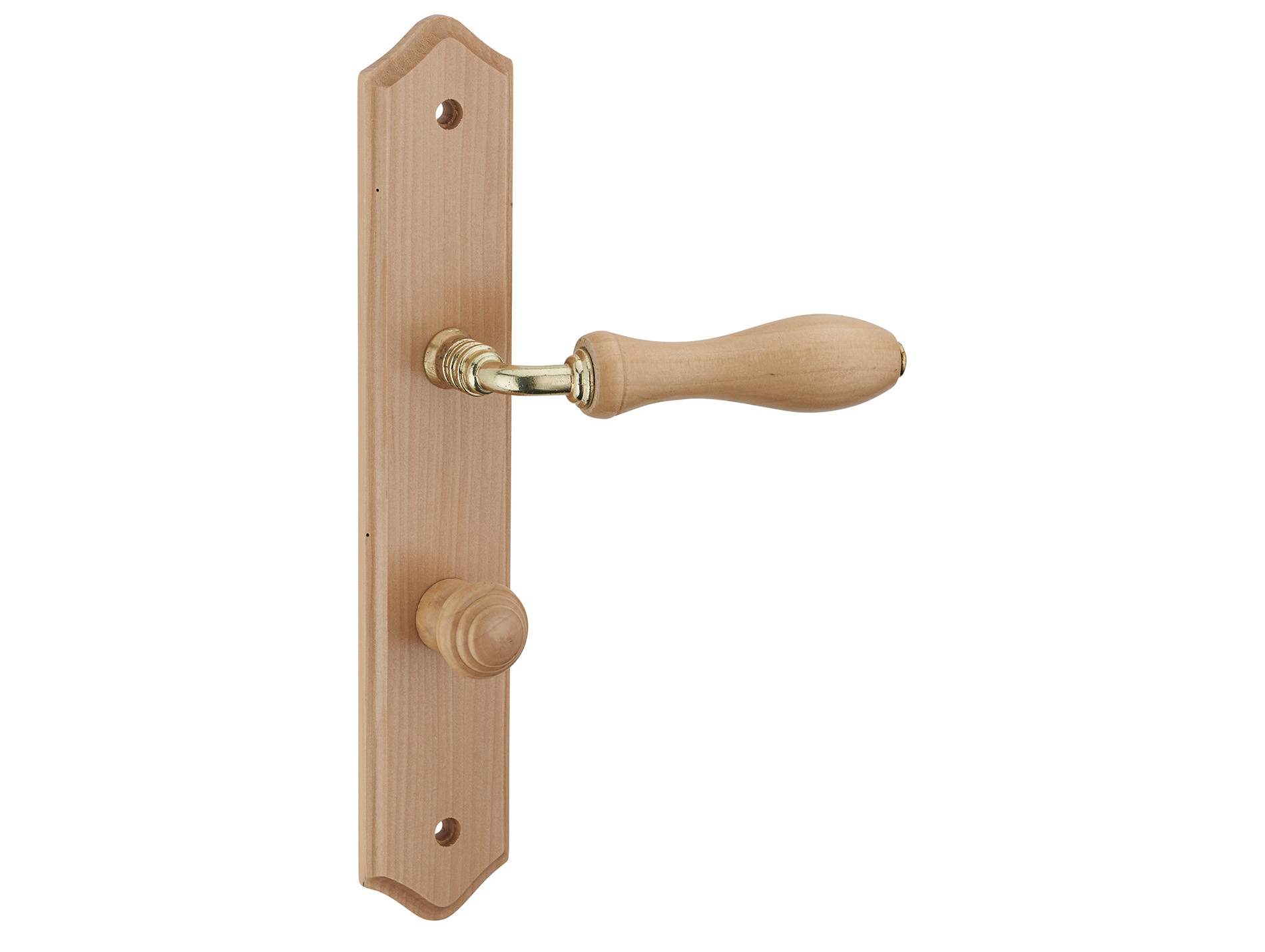Poignée de porte Themis à condamnation entraxe 195mm bois naturel
