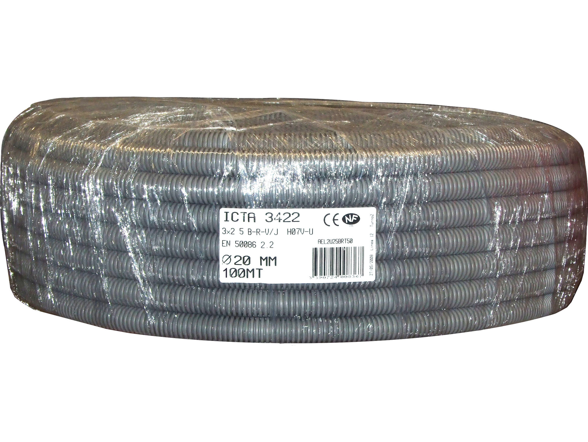 Gaine précâblée ICTA 3 x 2,5mm² Ø 20mm 100m