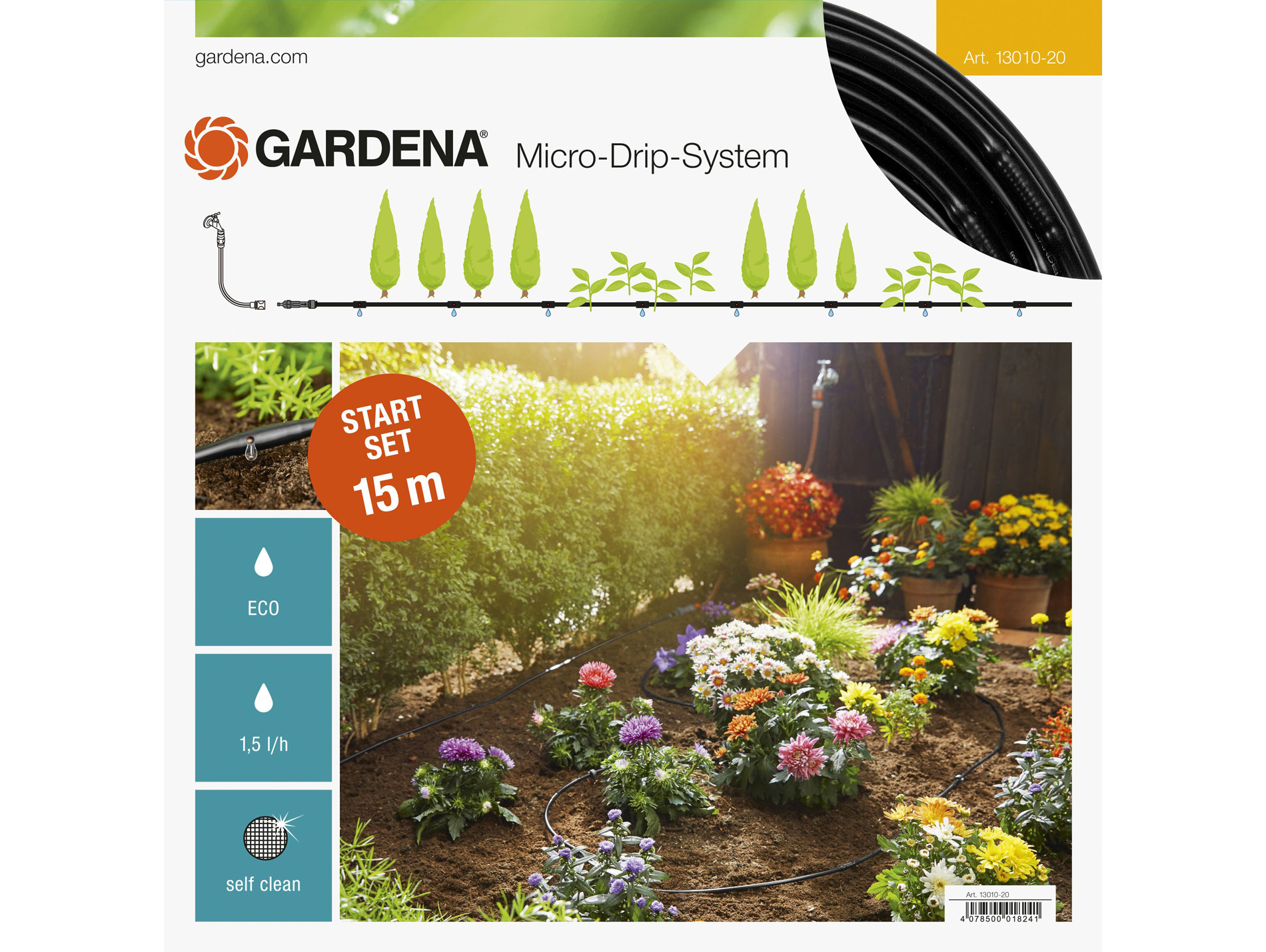 Kit d'arrosage goutte à goutte 15M GARDENA
