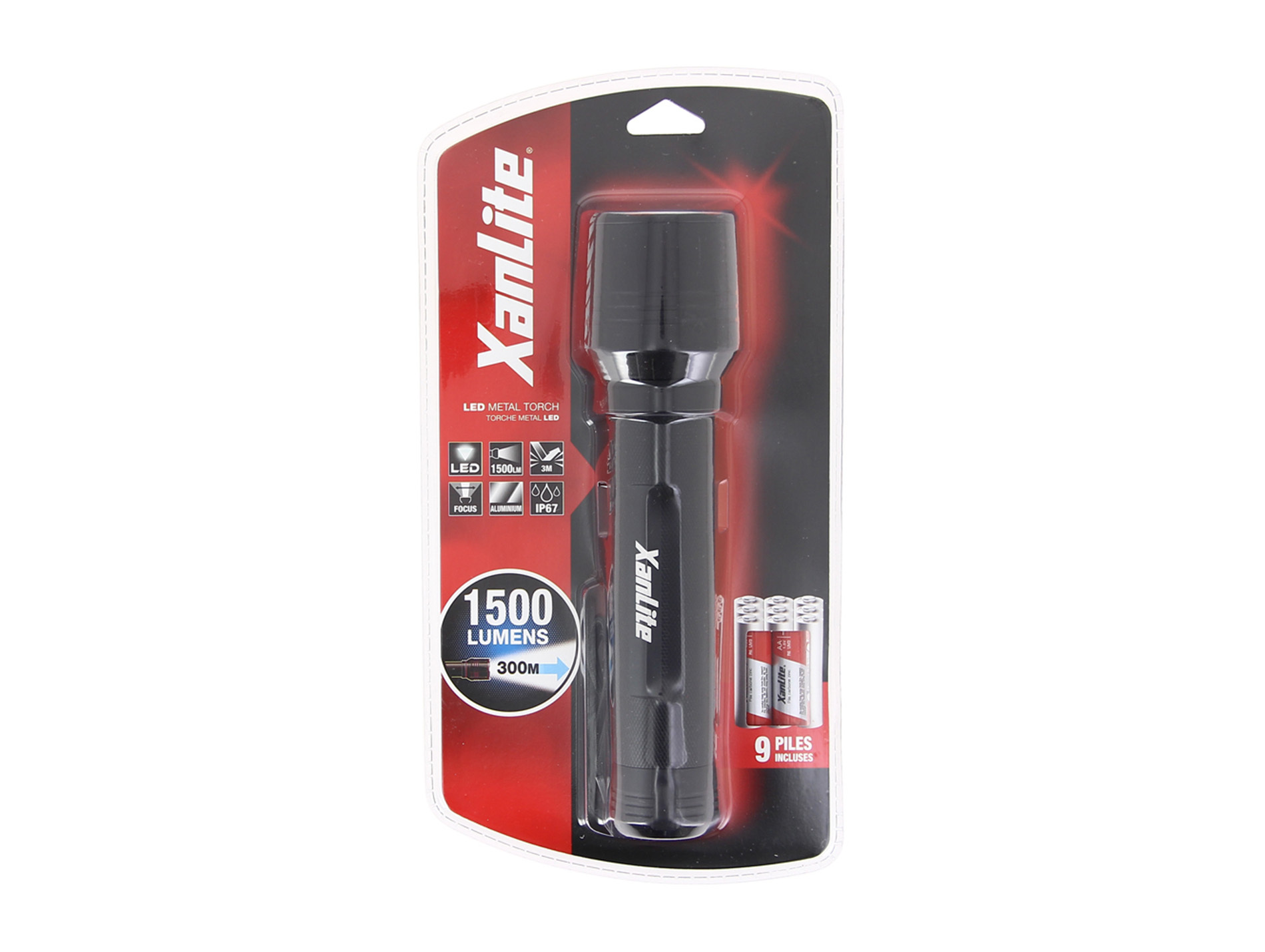 Lampe torche Led XANLITE métallique 1500lm