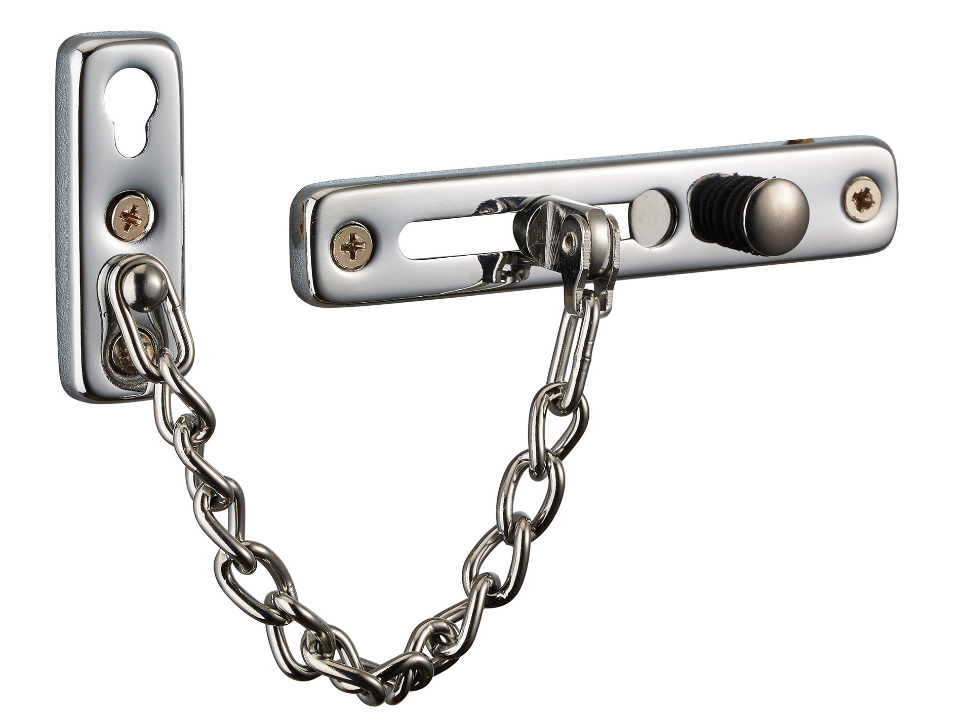 Entrebâilleur chaîne de porte nickelé