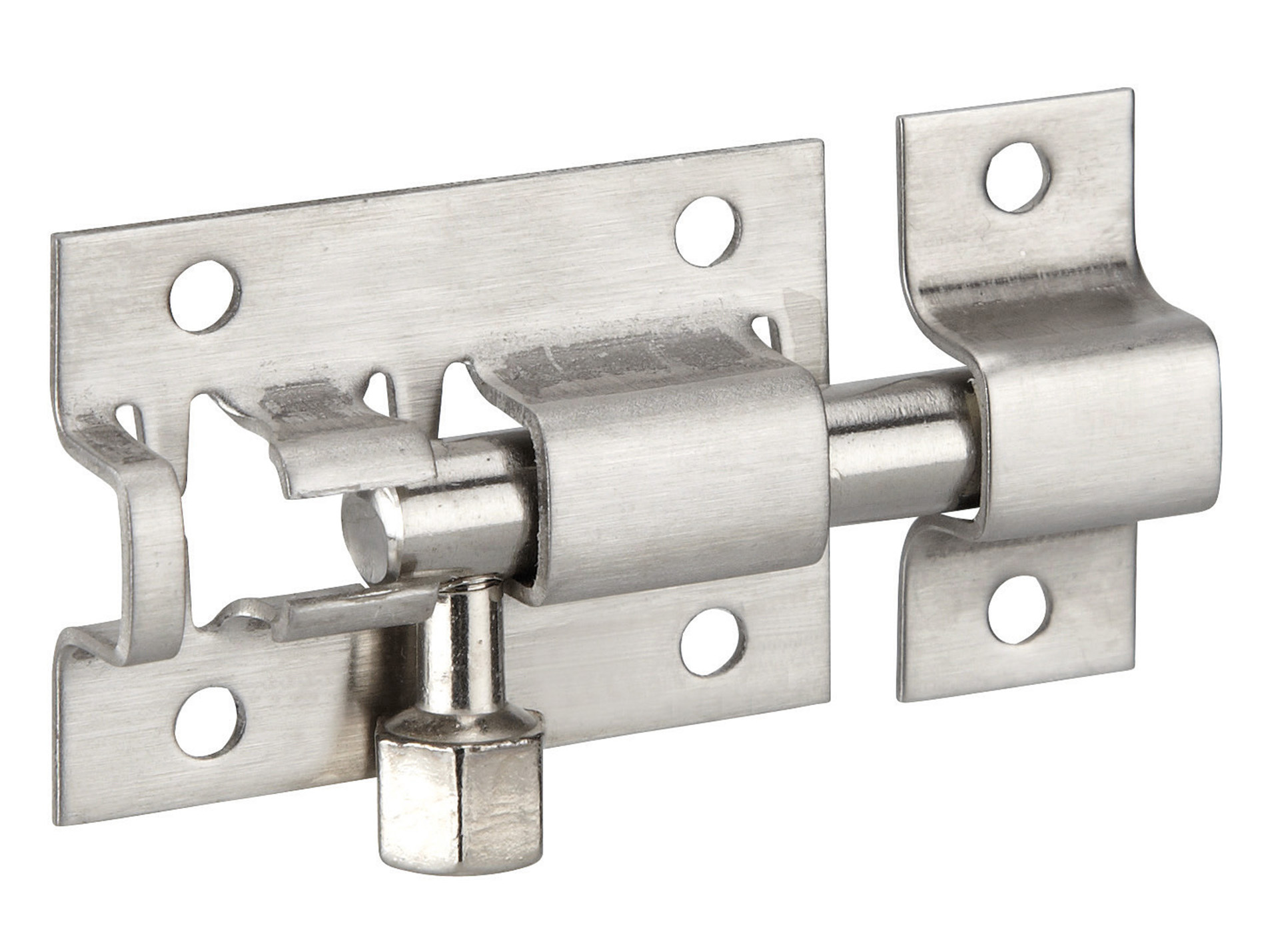Targette inox pêne plat 38mm
