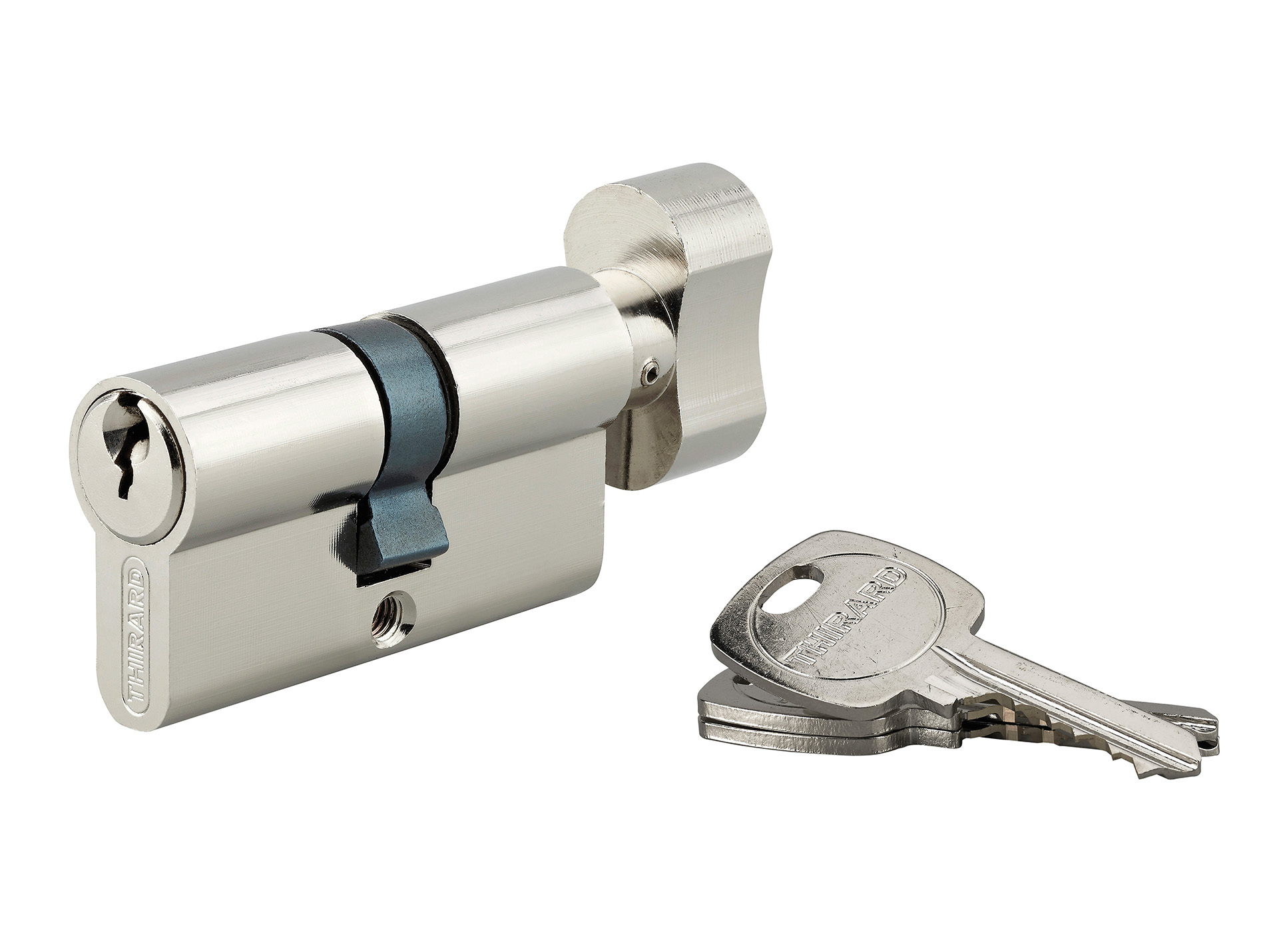 Cylindre de serrure à bouton 30x30 nickelé