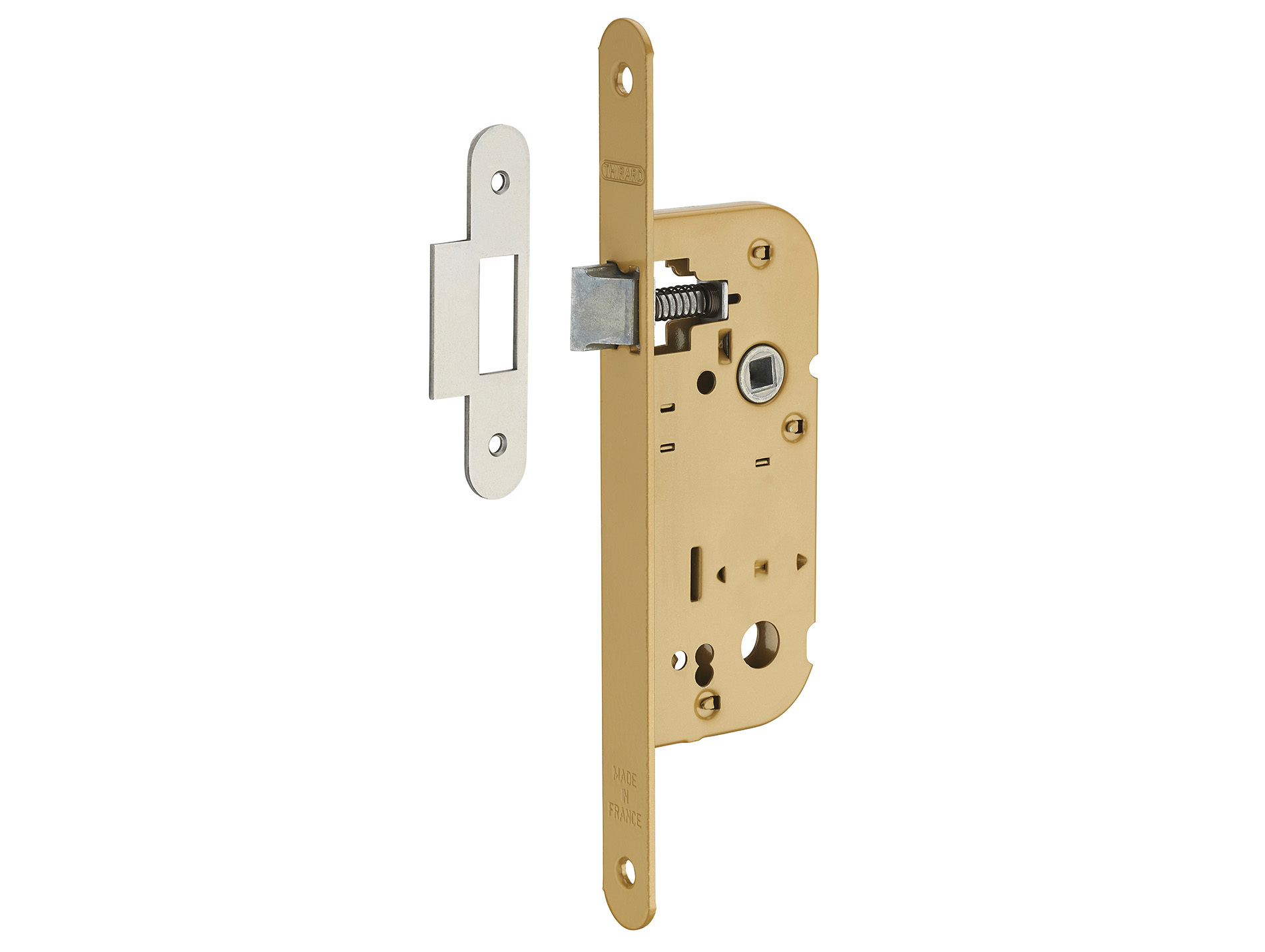 Serrure à encastrer axe 40mm bec de cane