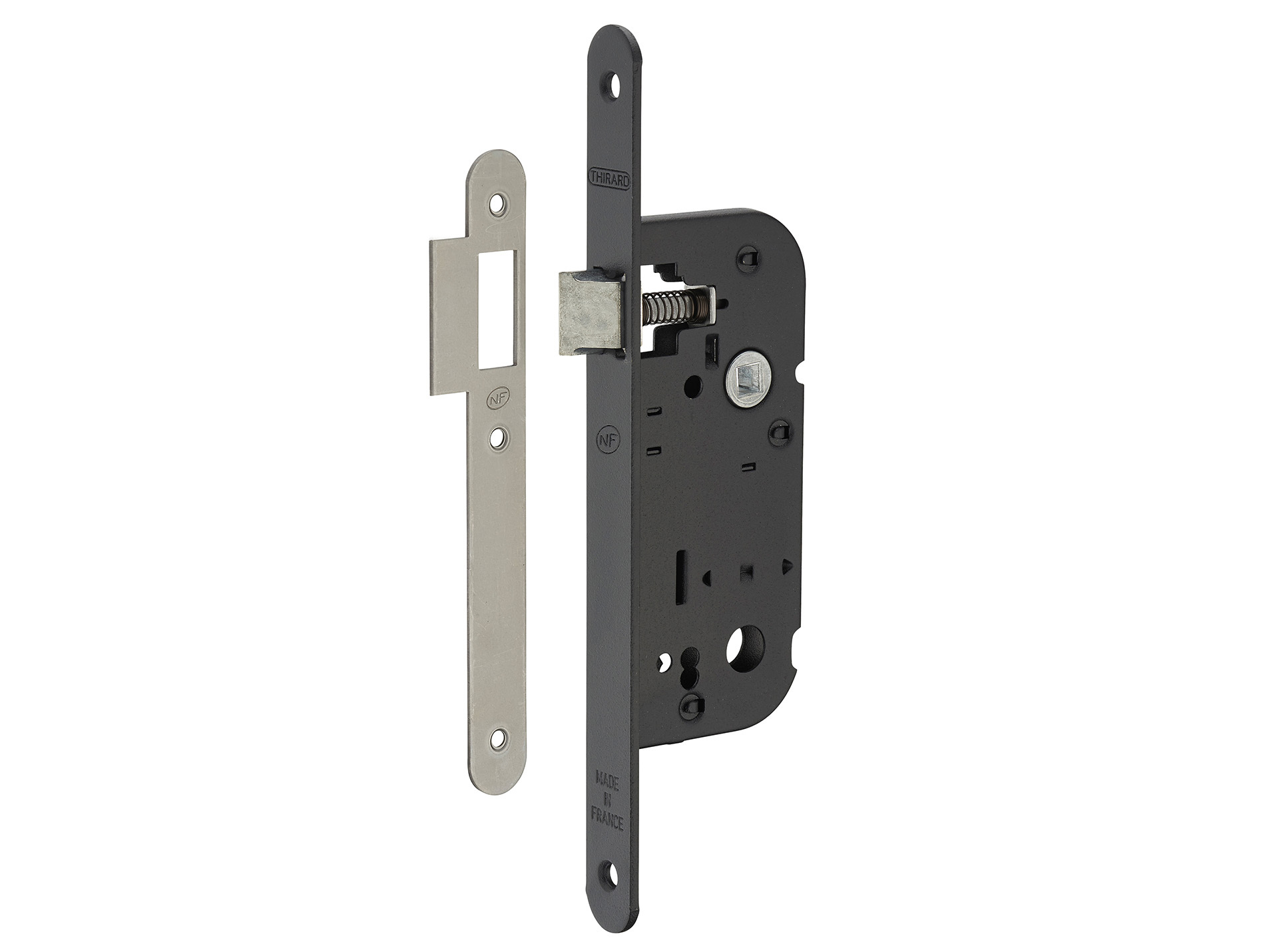 Serrure à encastrer axe 40mm NF noir