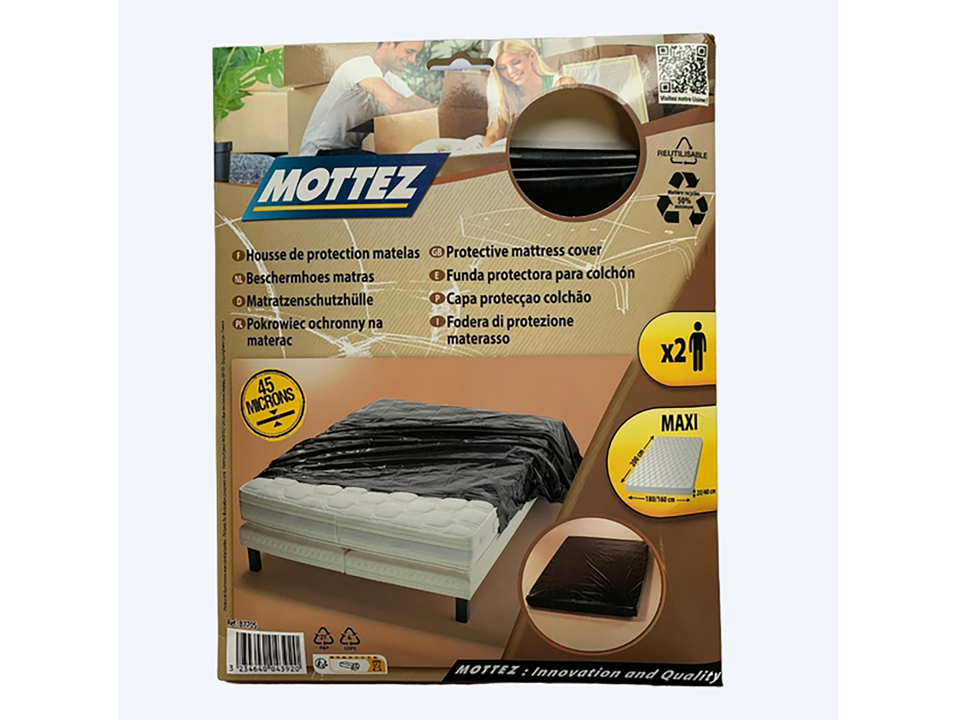 Housse protection matelas MOTTEZ